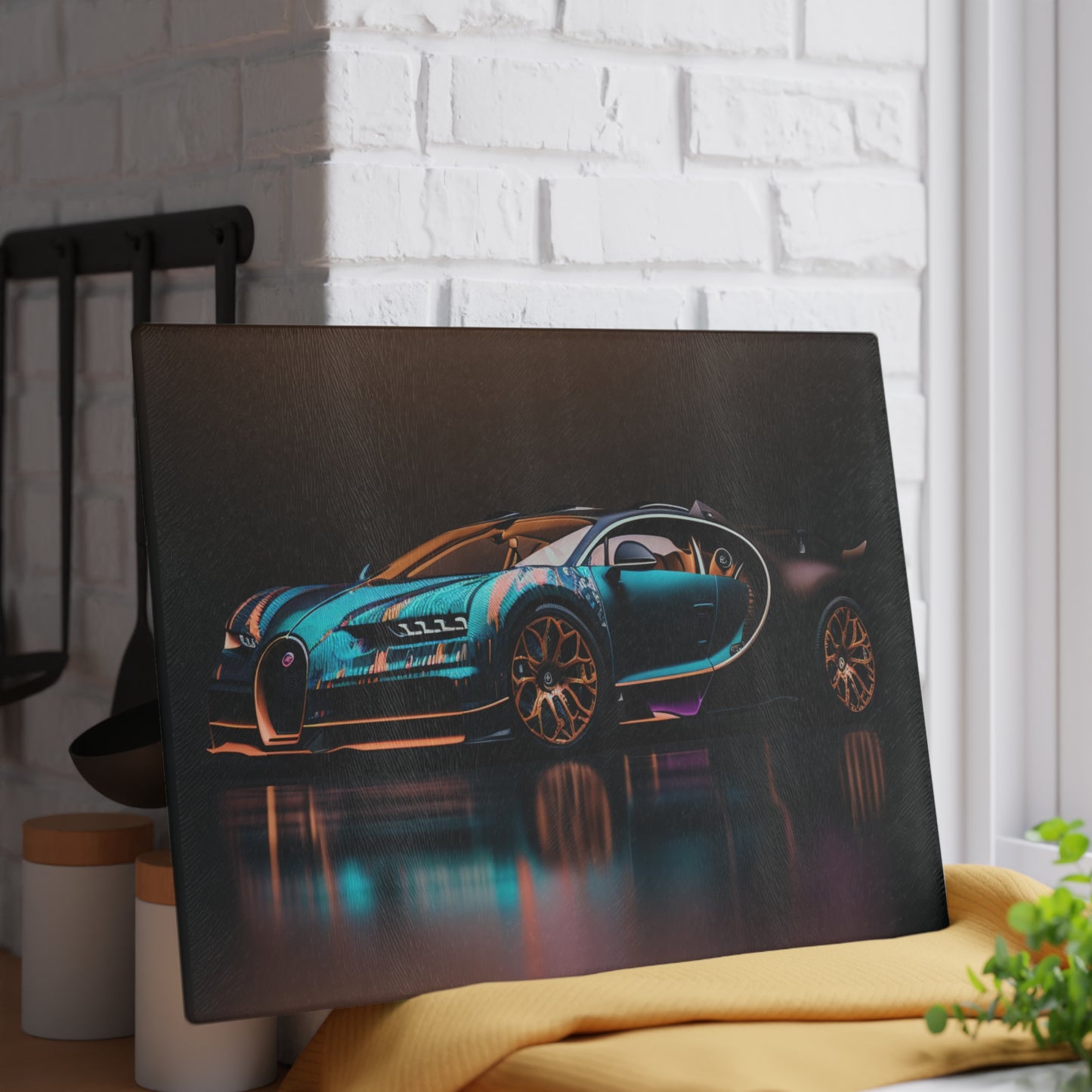 Glass Cutting Board Bugatti Blue 2