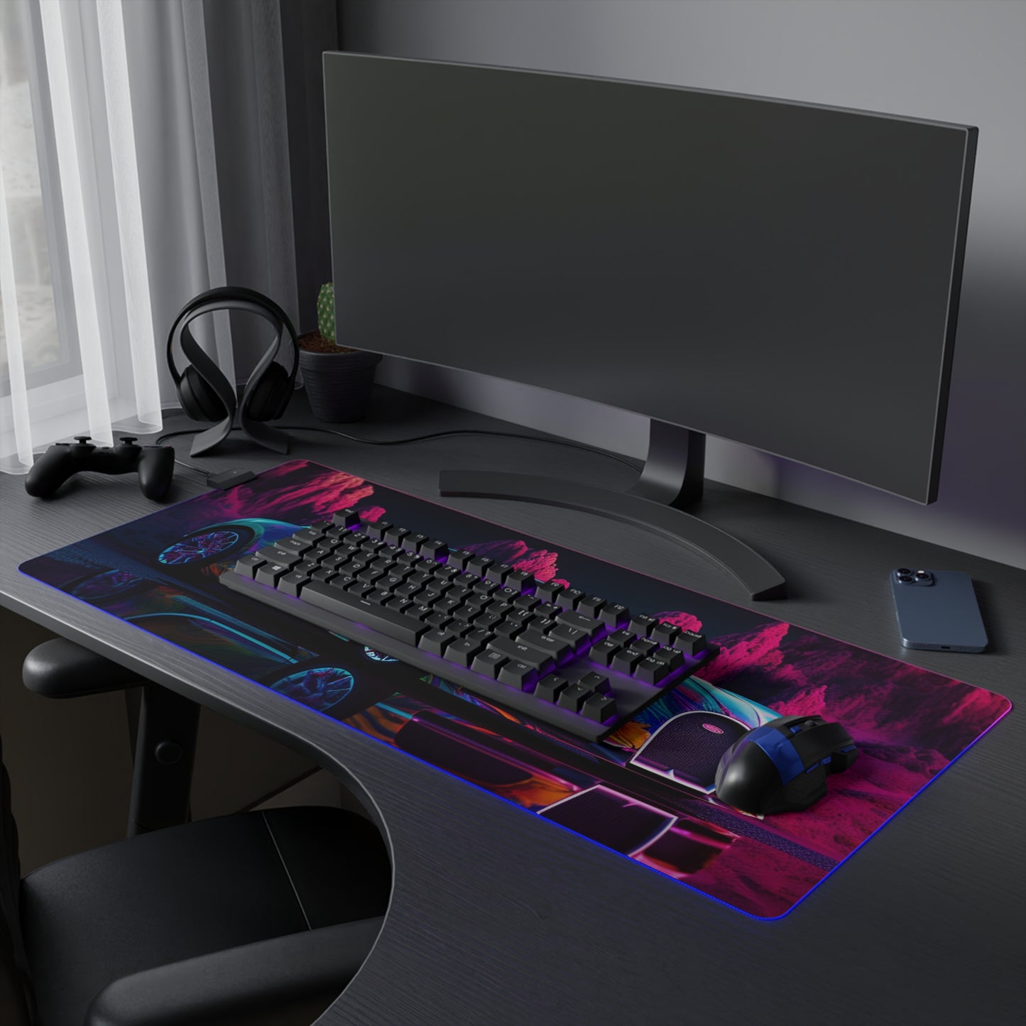 LED Gaming Mouse Pad Florescent Bugatti Flair 2