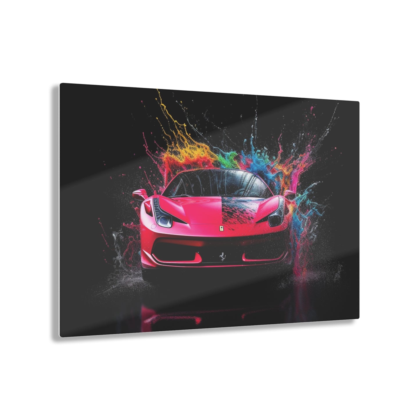 Acrylic Prints Ferrari Water Splash 2