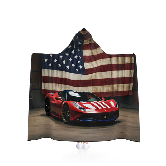 Hooded Blanket American Flag Farrari 4