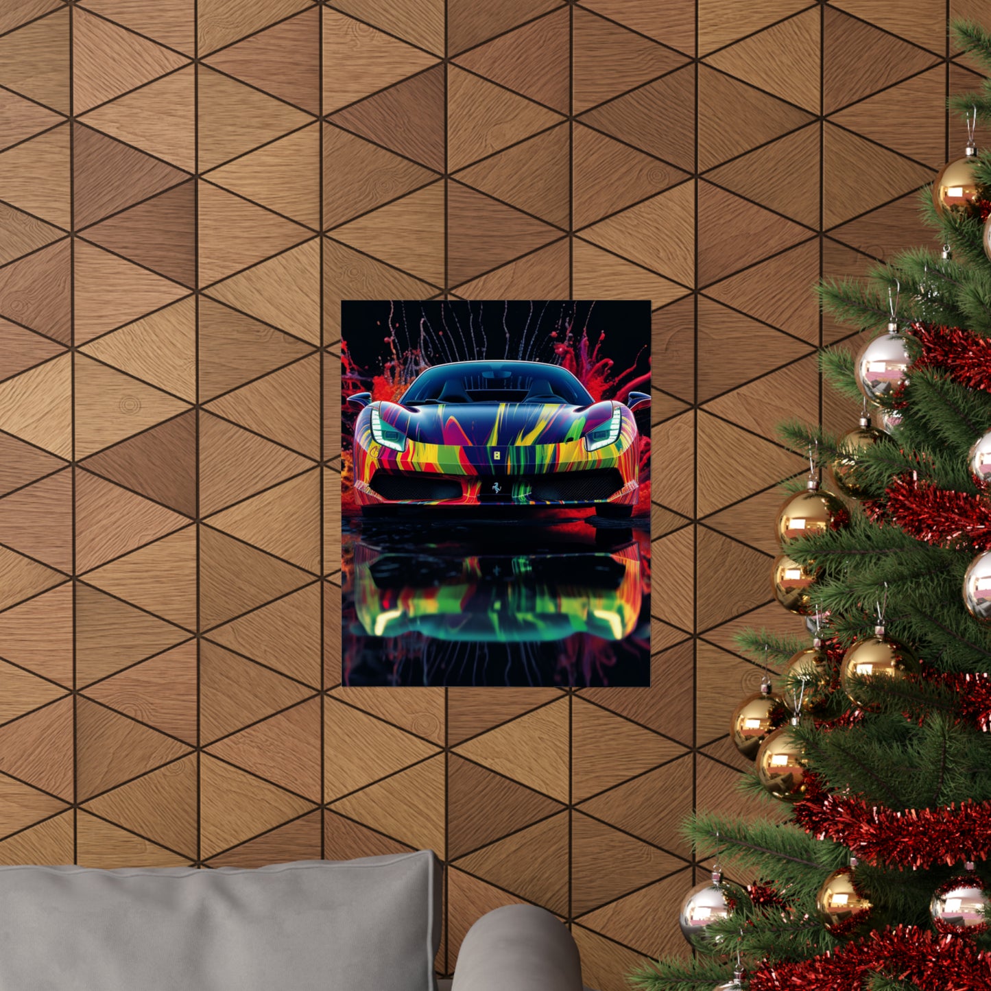 Premium Matte Vertical Posters Ferrari Fusion Water 1