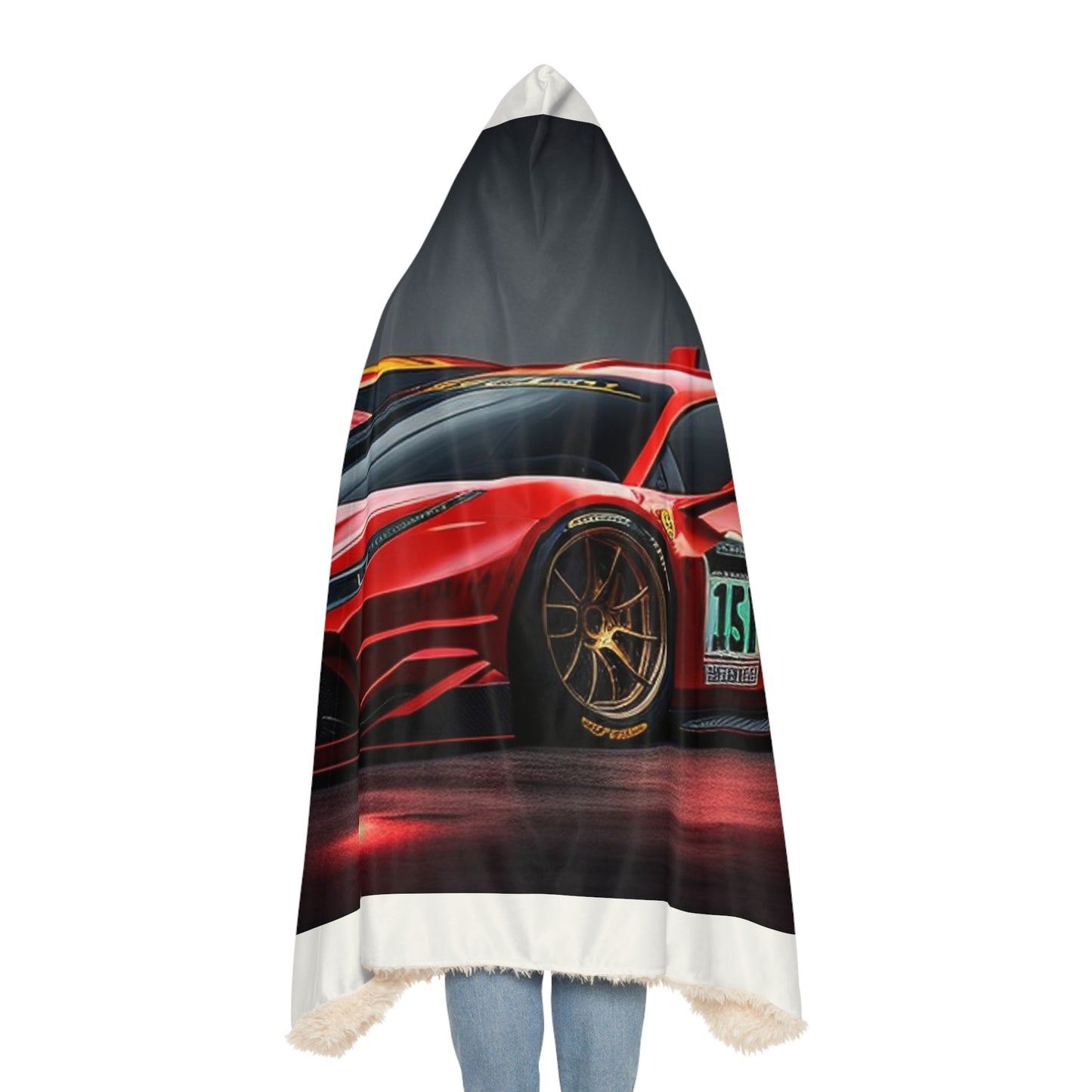 Snuggle Hooded Blanket Ferrari Red 2
