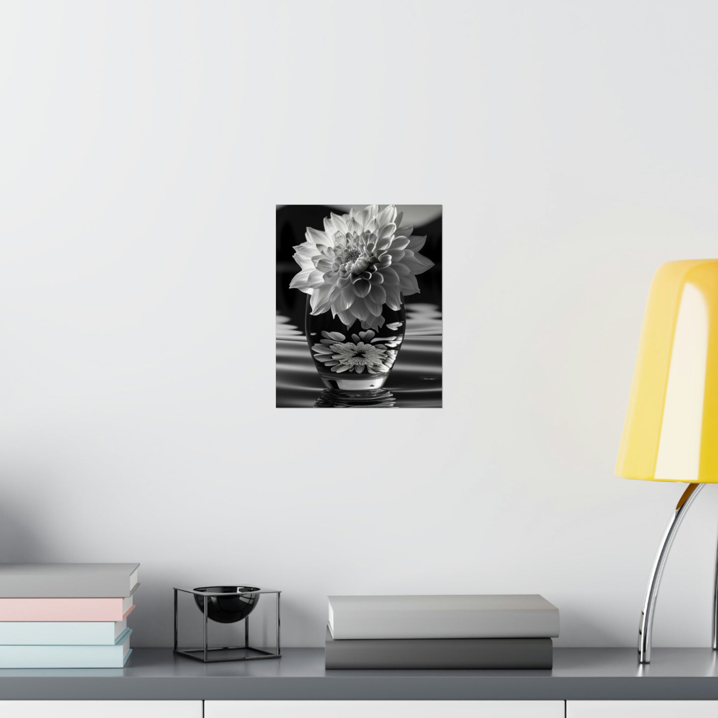 Premium Matte Vertical Posters White Dahlia 4