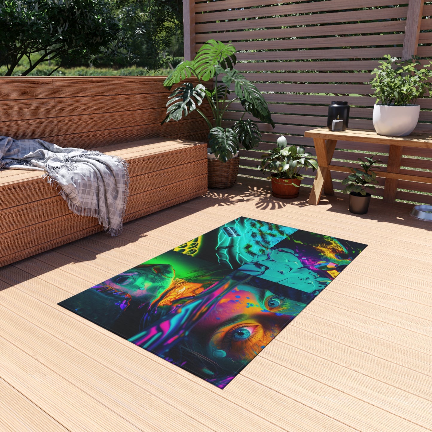 Outdoor Rug  Florescent Glow 5