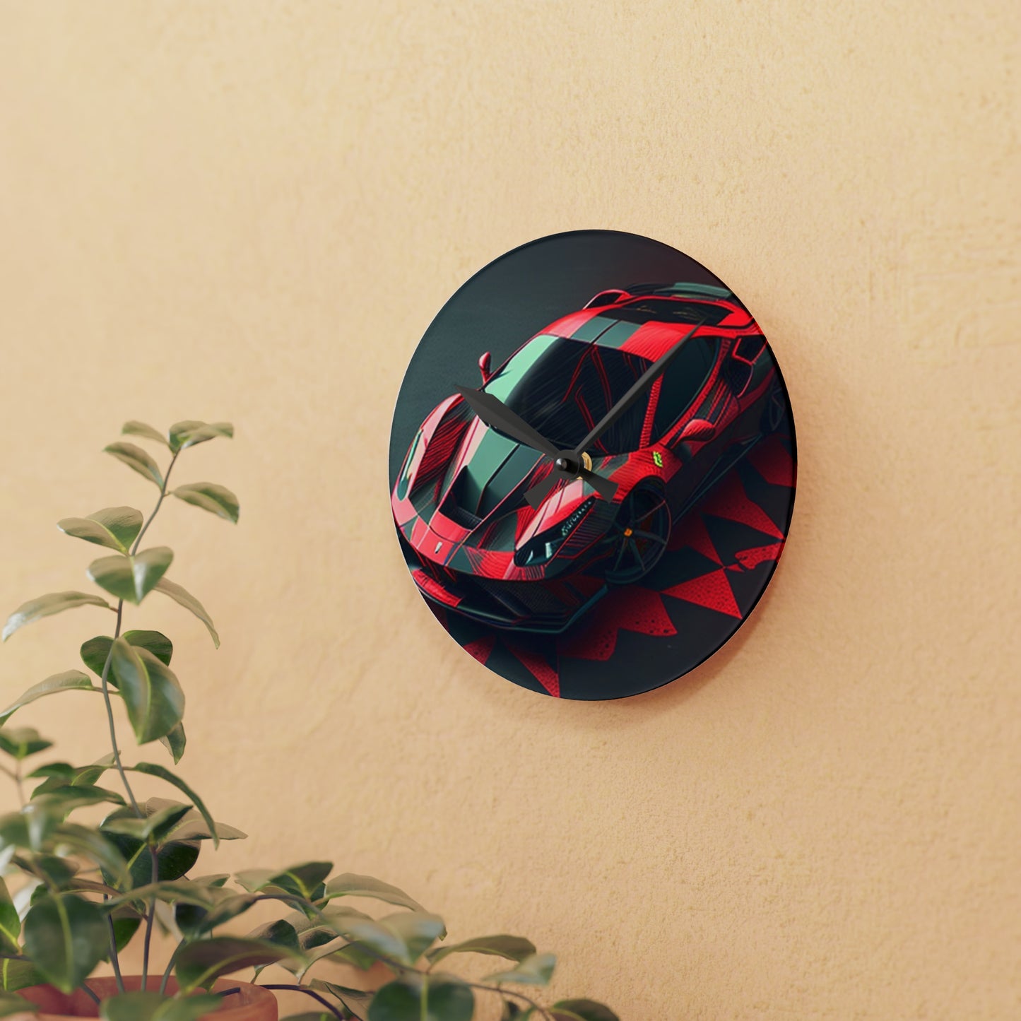 Acrylic Wall Clock Ferrari Hyper 2