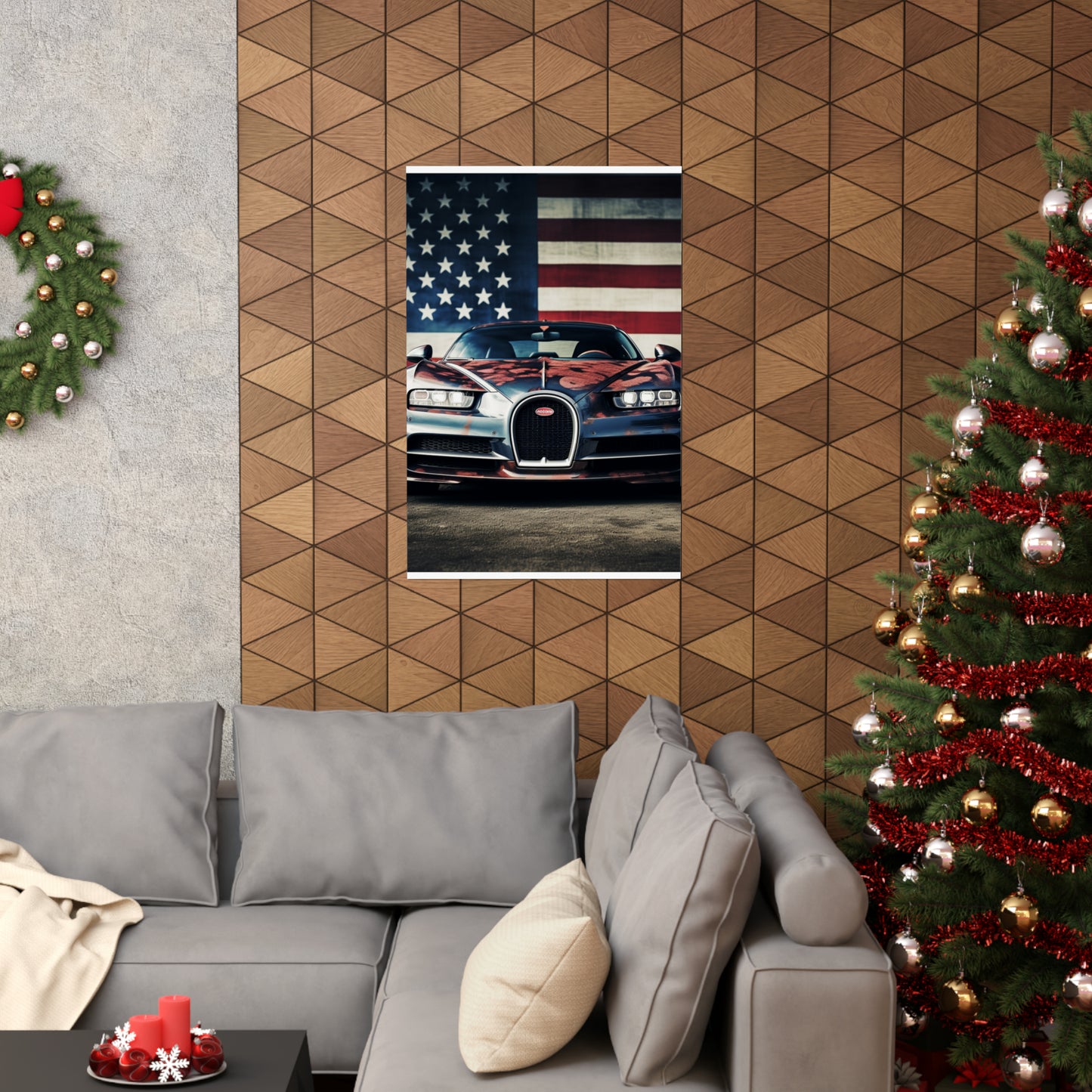 Premium Matte Vertical Posters Bugatti Flag 3