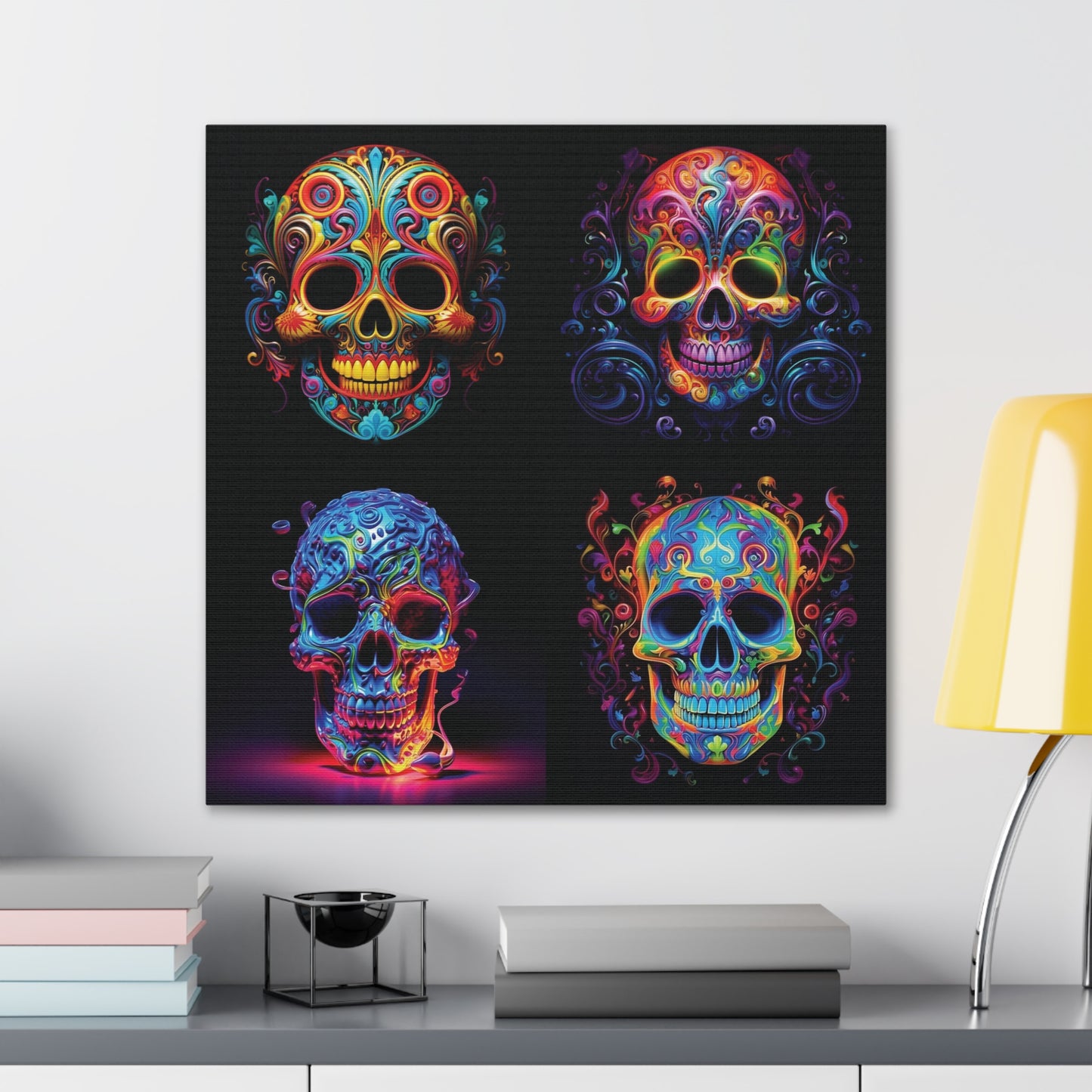 Canvas Gallery Wraps Macro Skull Color 5