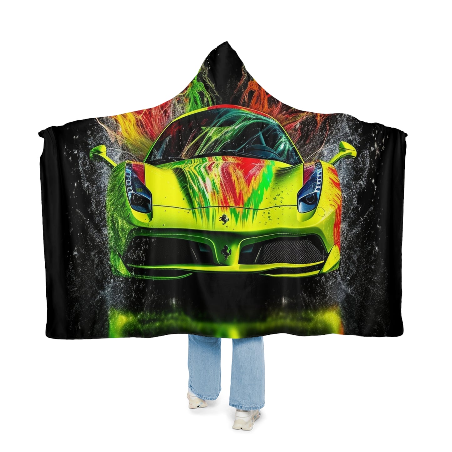 Snuggle Hooded Blanket Farrari Water 1