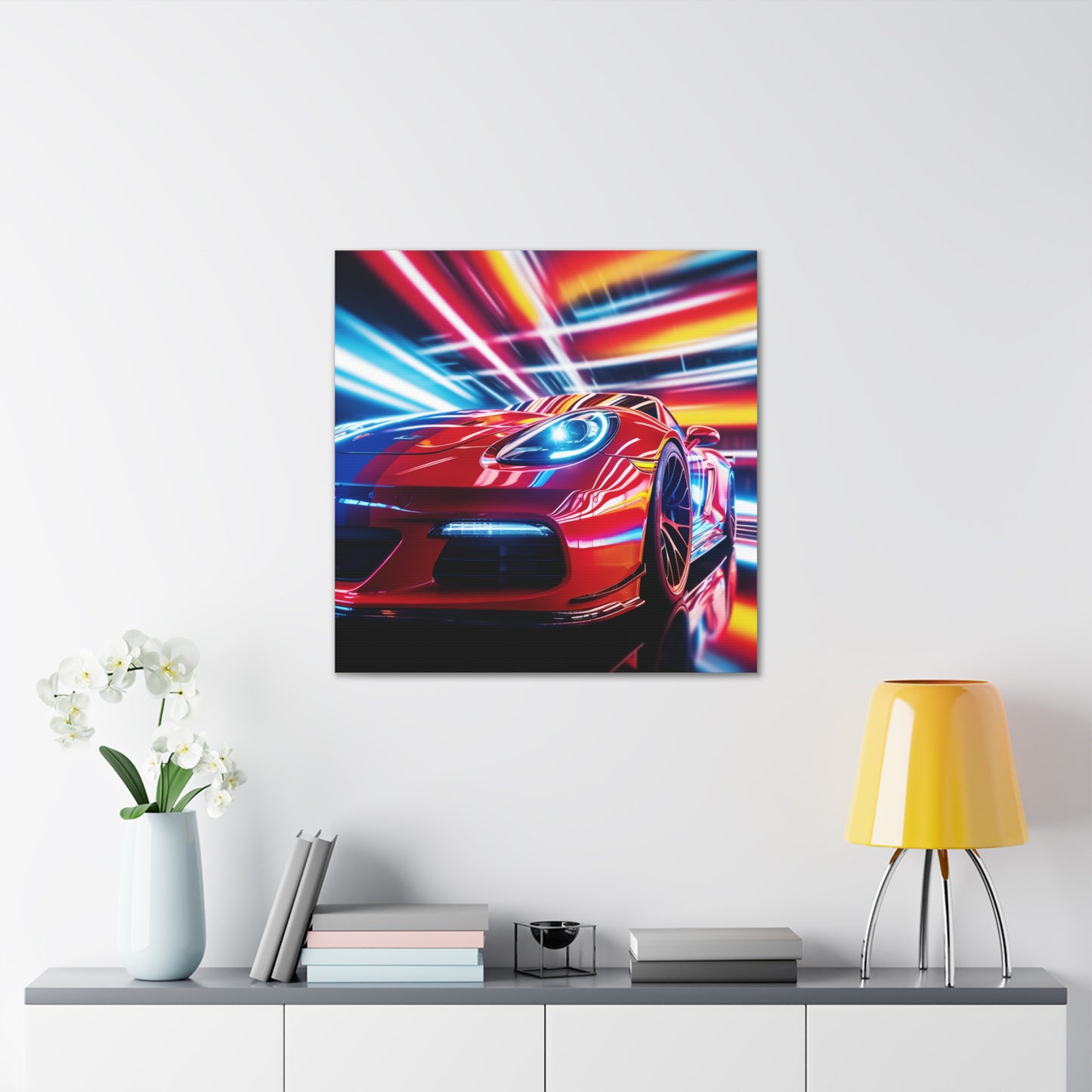 Canvas Gallery Wraps Macro Flag Ferrari 1