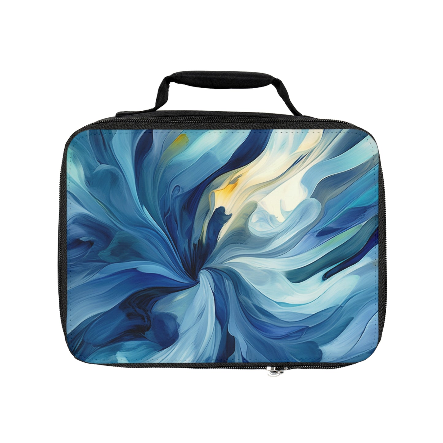 Lunch Bag Blue Tluip Abstract 4