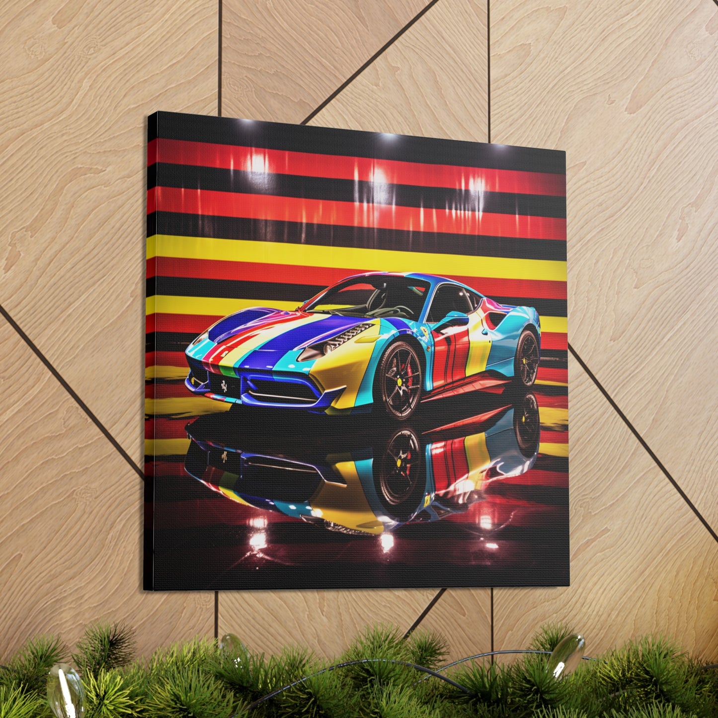 Canvas Gallery Wraps Hyper Colorfull Ferrari 2