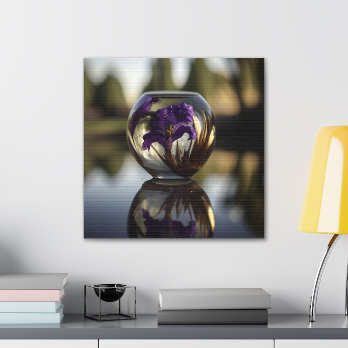 Canvas Gallery Wraps Purple Iris in a vase 2