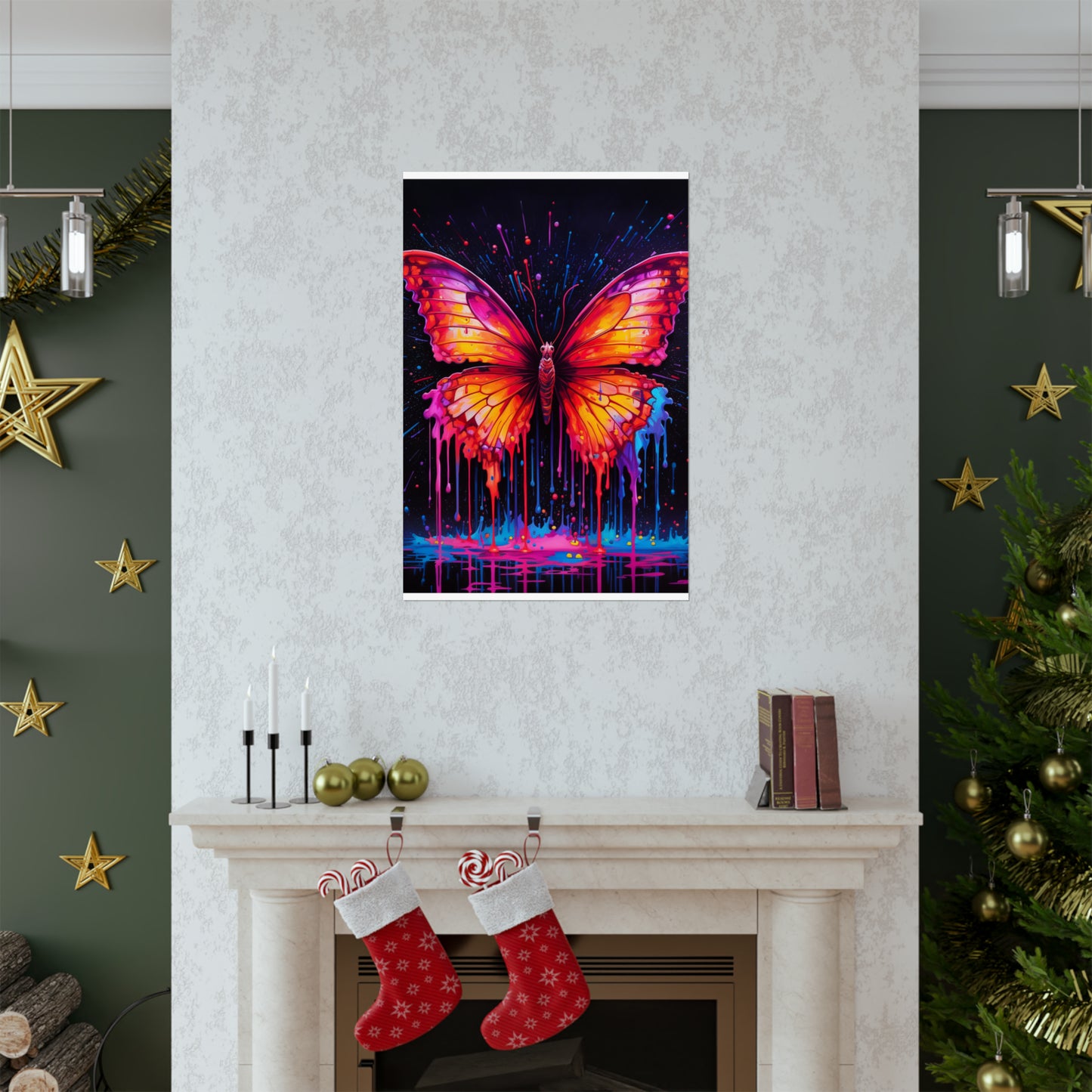 Premium Matte Vertical Posters Pink Butterfly Flair 4