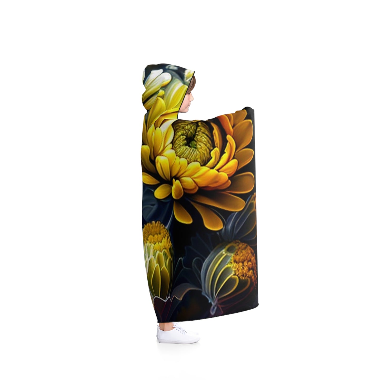 Hooded Blanket Yellow Hermosas Flores Amarillas 4