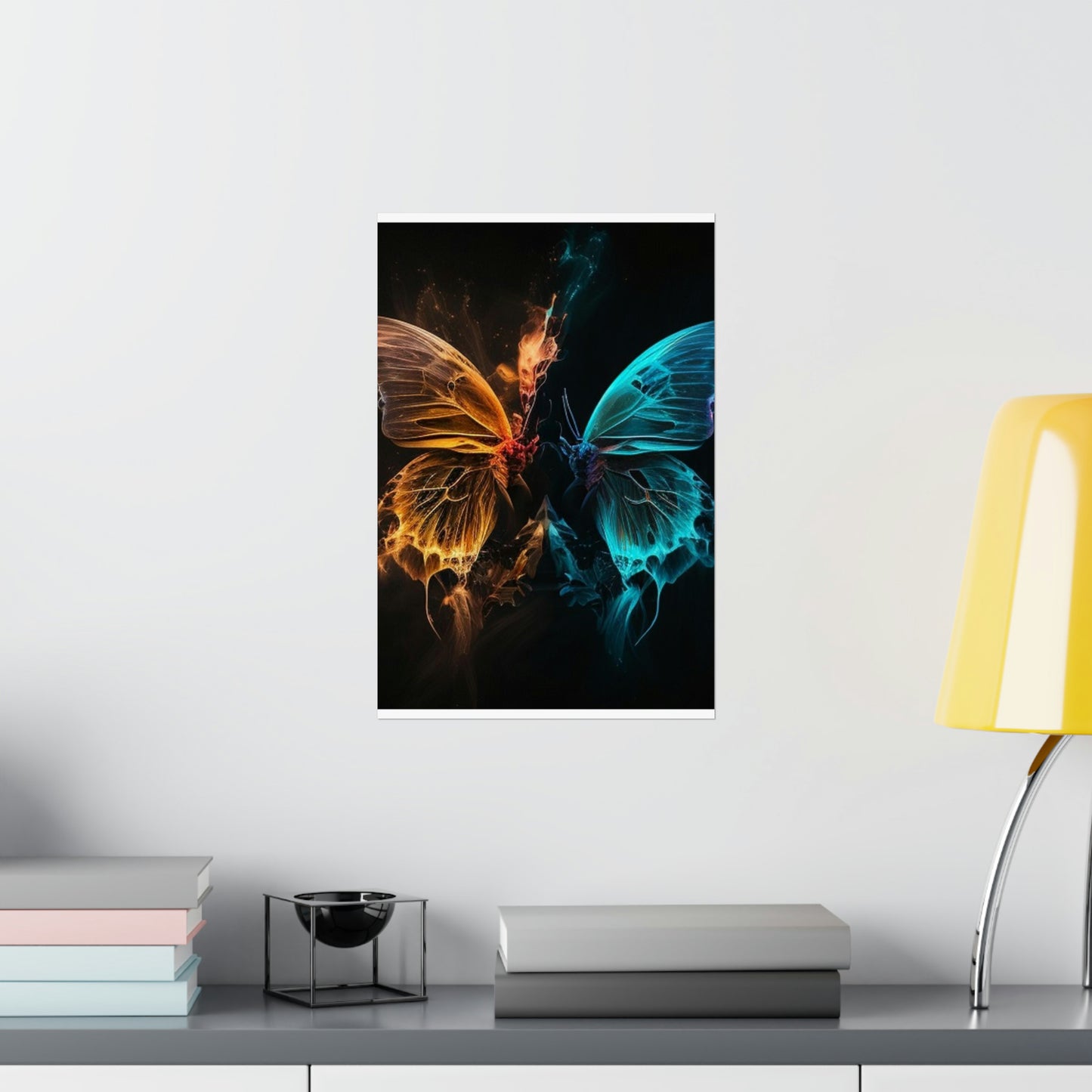 Premium Matte Vertical Posters Neon Glo Butterfly 4