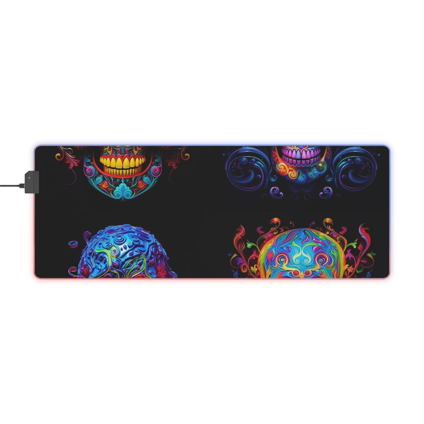 LED Gaming Mouse Pad Macro Skull Color 5