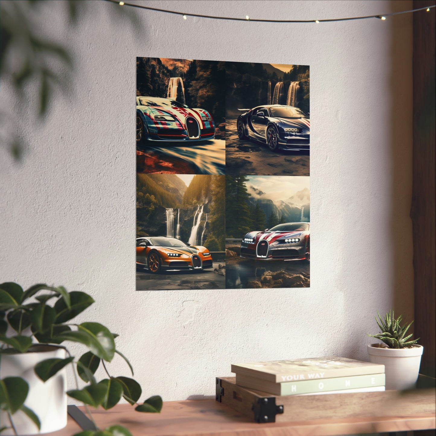 Premium Matte Vertical Posters Bugatti Waterfall 5