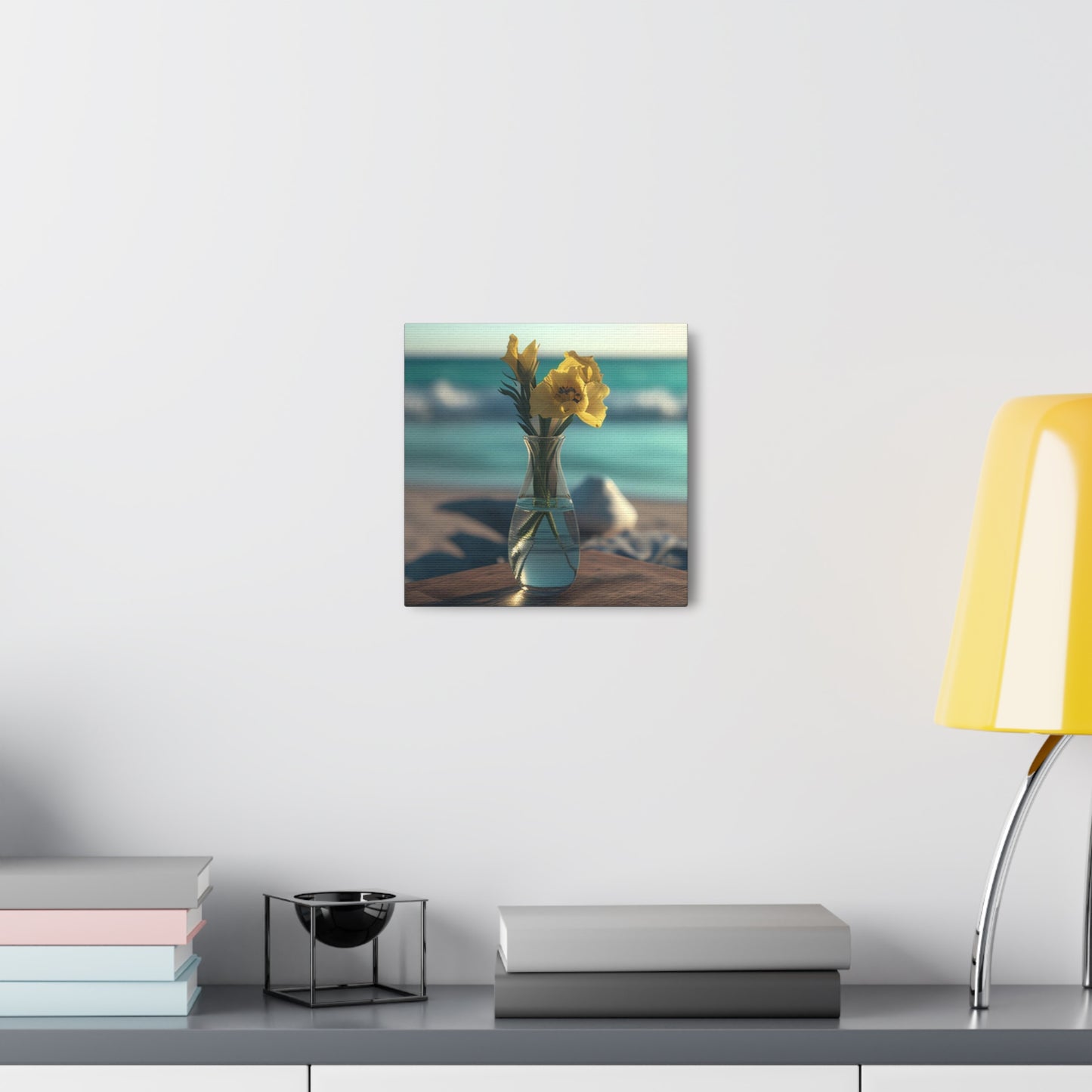 Canvas Gallery Wraps Yellow Gladiolus glass 4