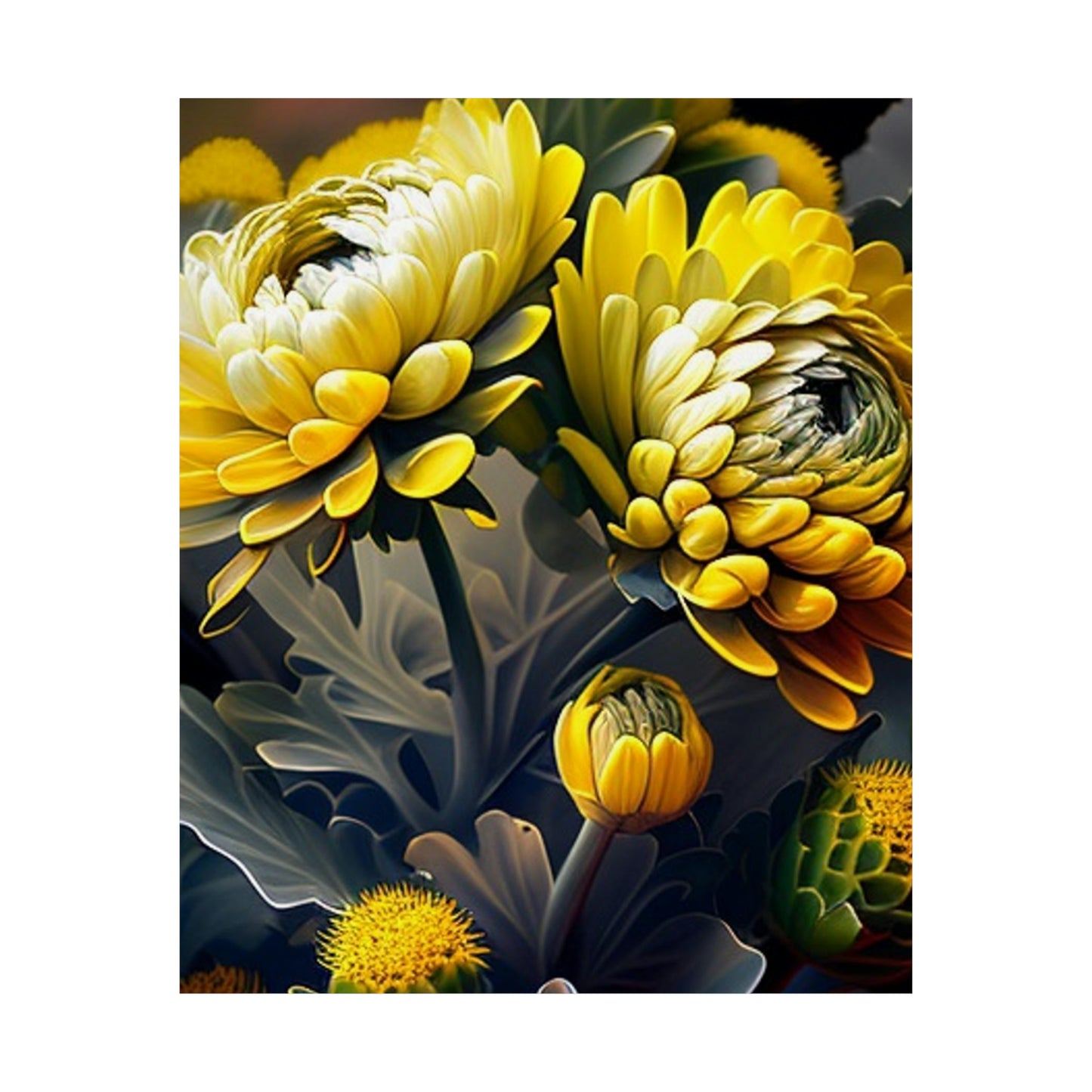 Premium Matte Vertical Posters Yellow Hermosas Flores Amarillas 2