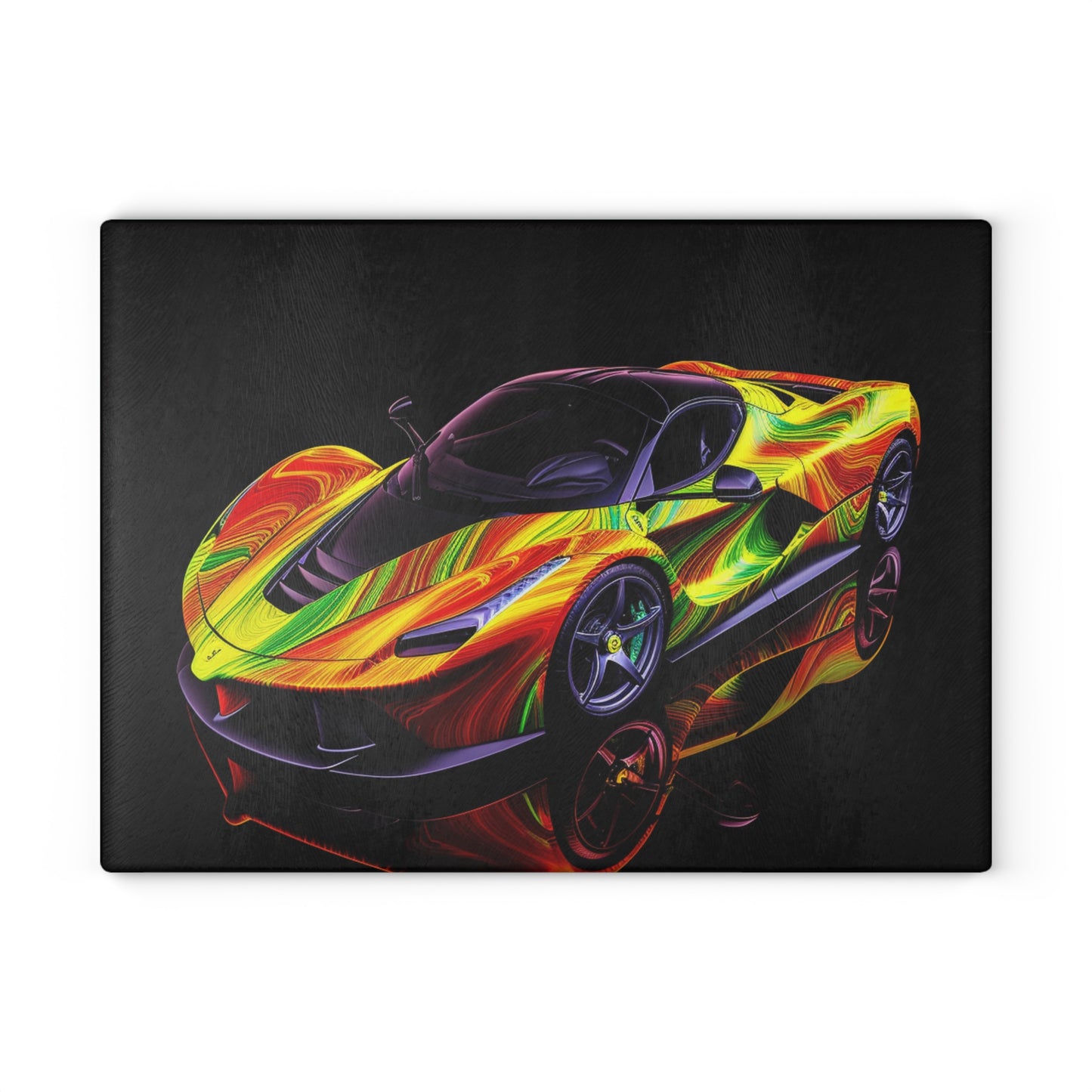 Glass Cutting Board Ferrari Neon 4