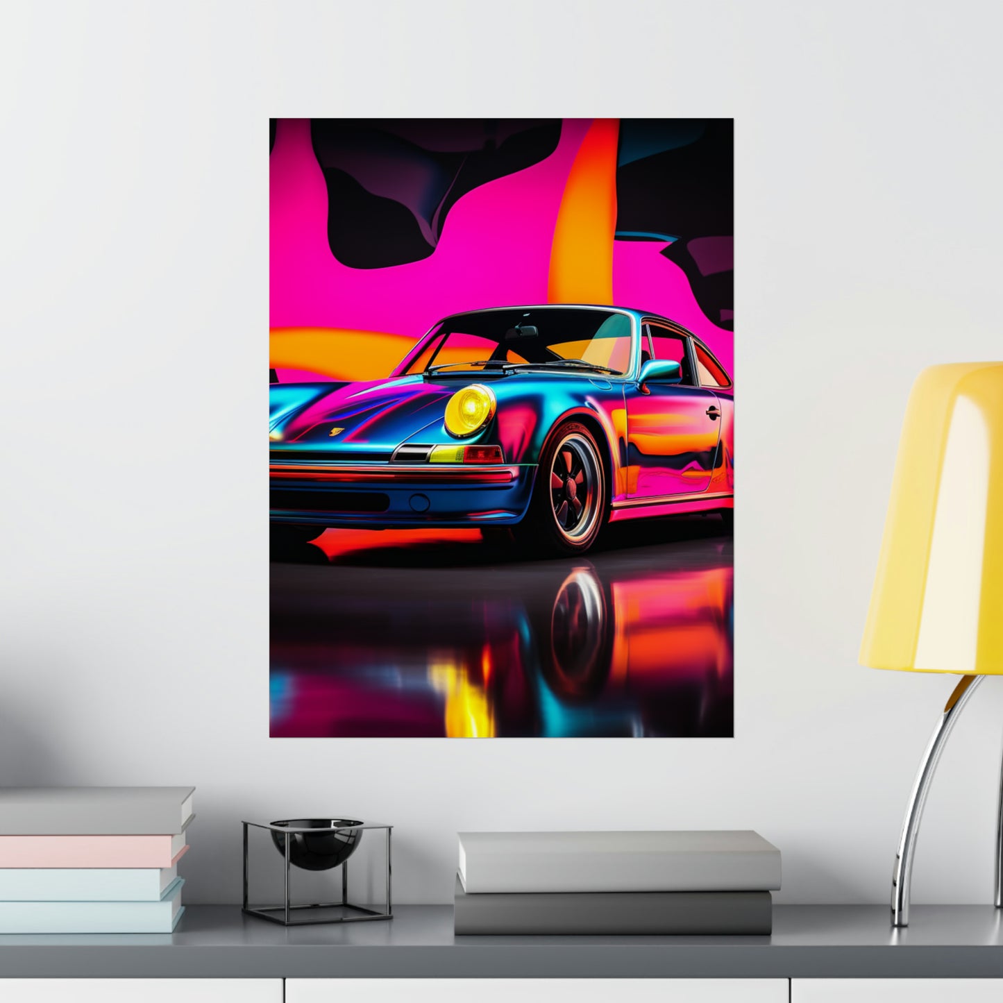 Premium Matte Vertical Posters Macro Porsche 2