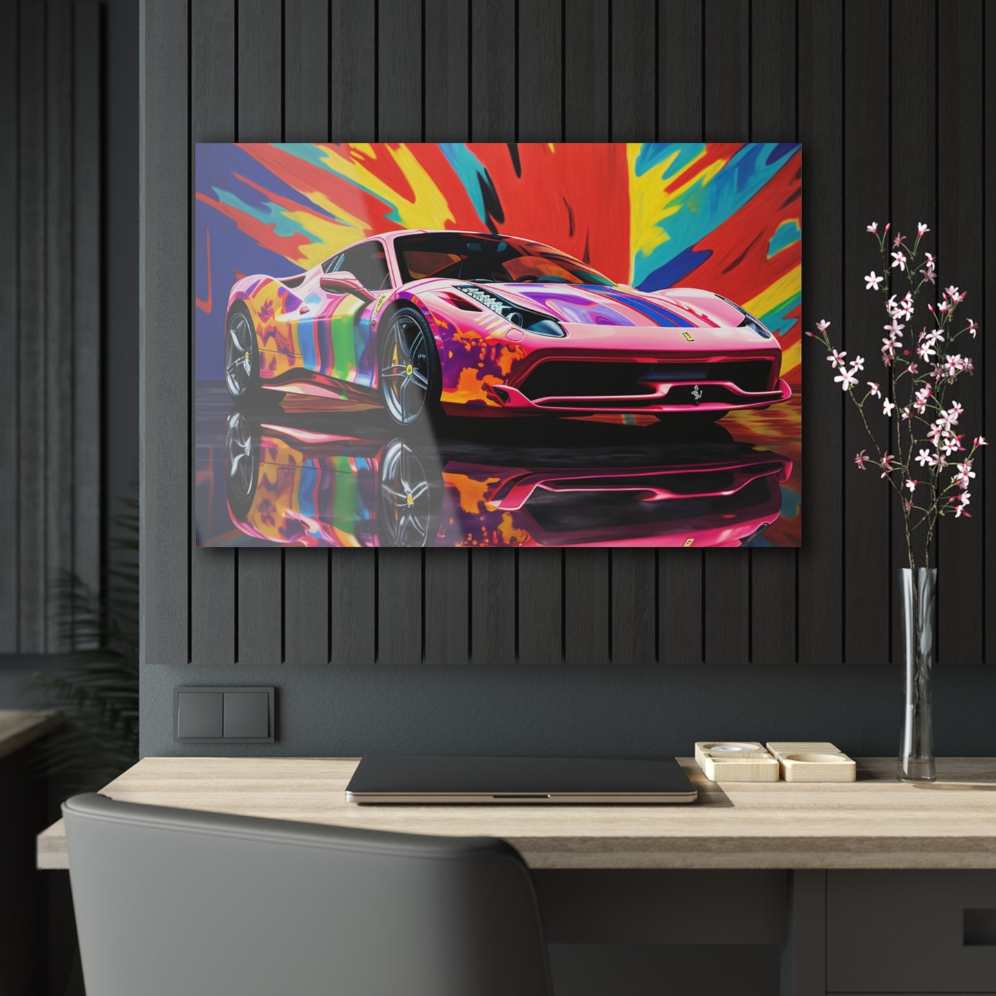 Acrylic Prints Hyper Colorfull Ferrari 3