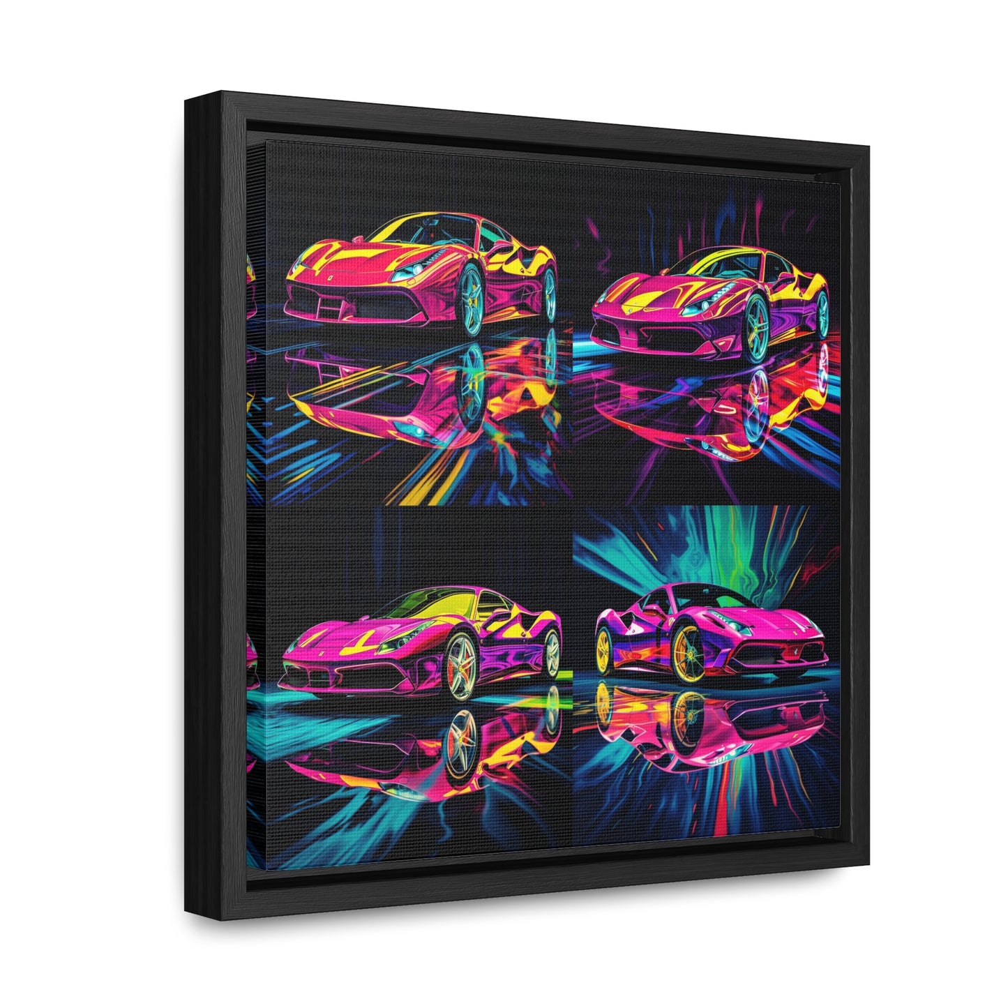 Gallery Canvas Wraps, Square Frame Pink Ferrari Macro 5