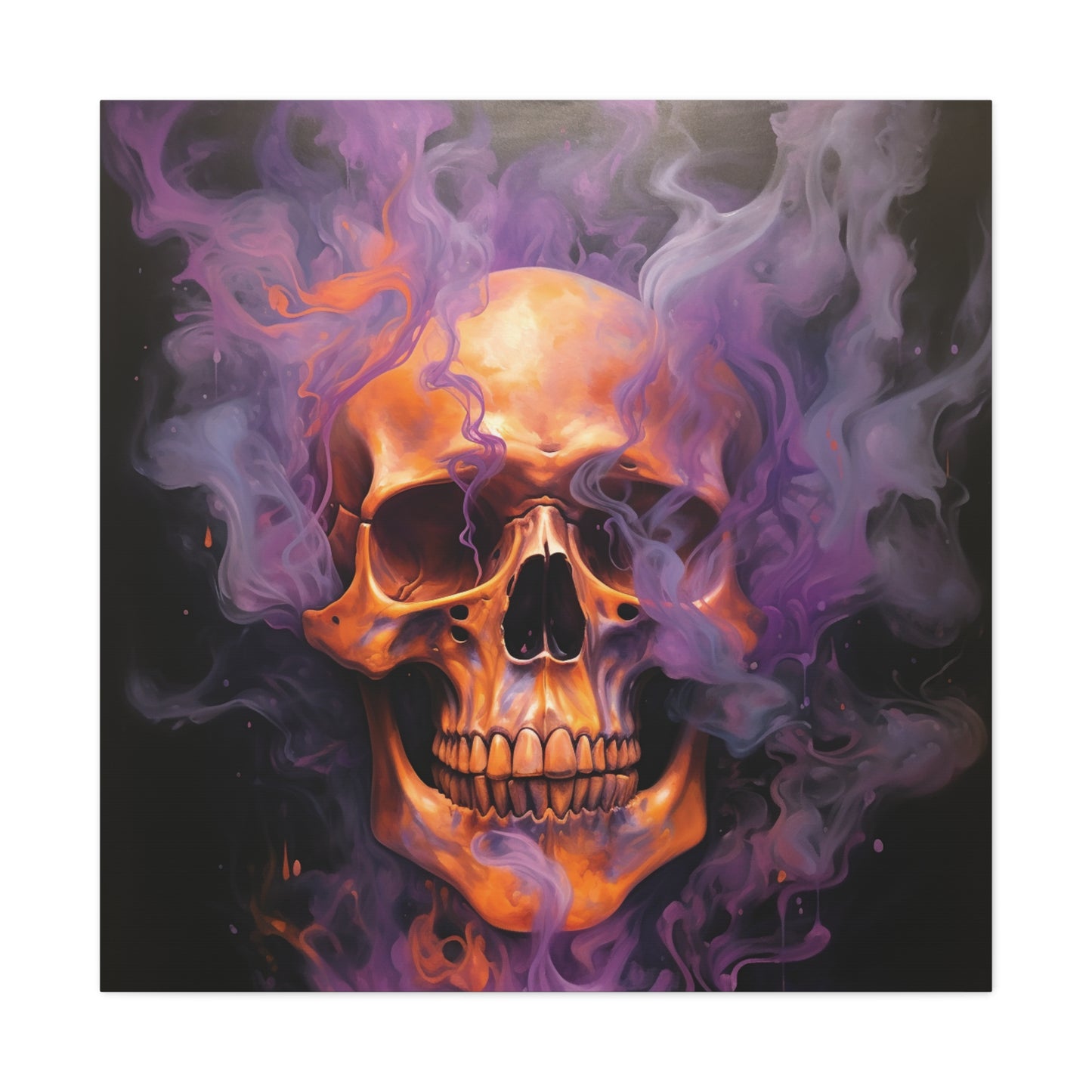 Canvas Gallery Wraps Skull Flames 4