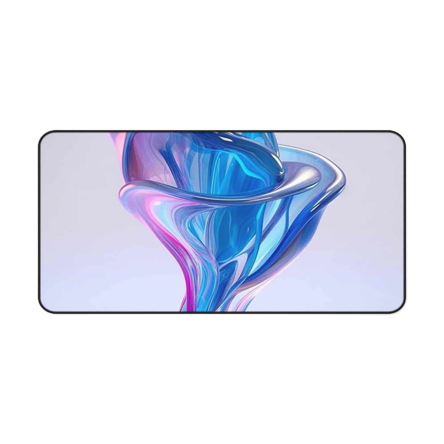 Desk Mat Pink & Blue Tulip Rose 2