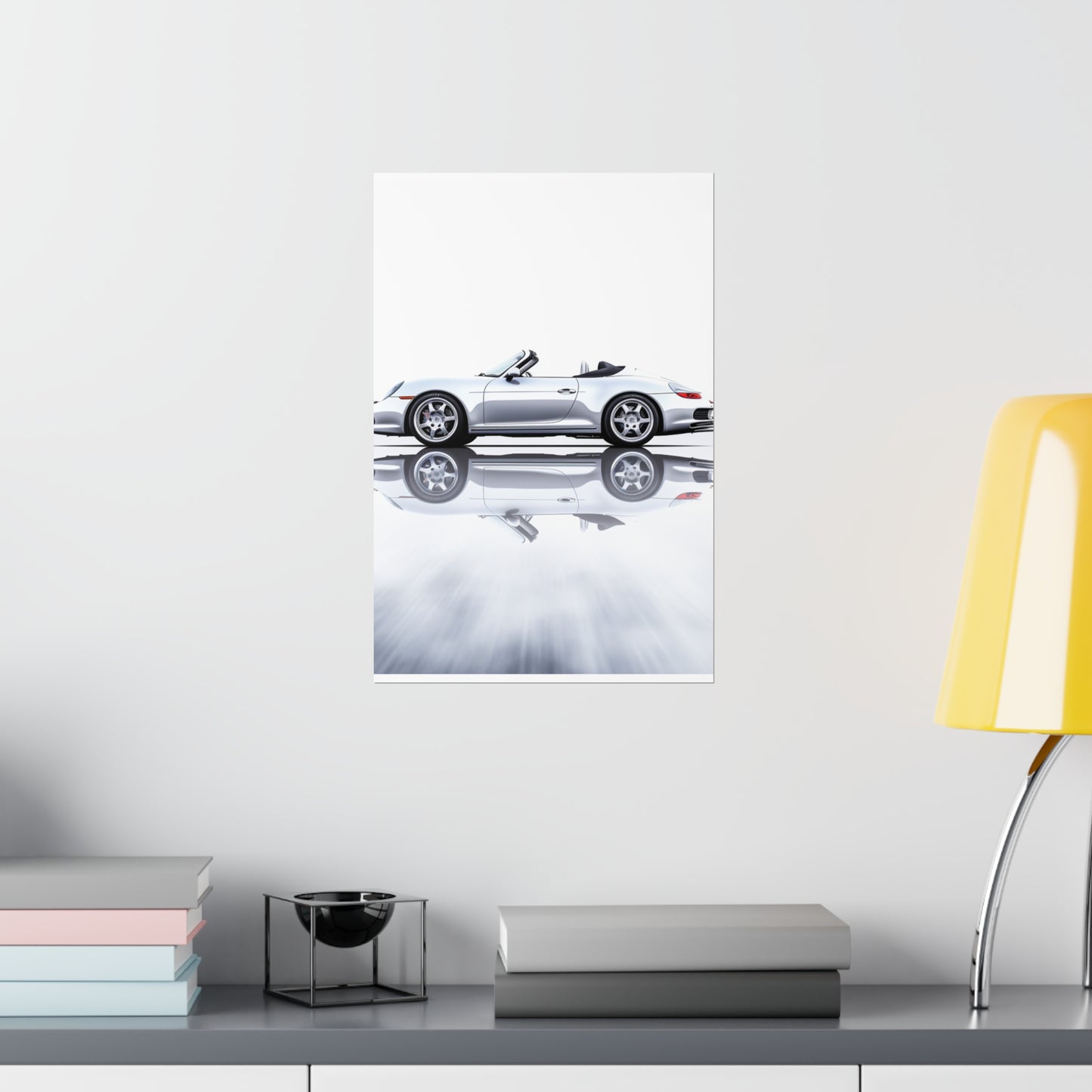 Premium Matte Vertical Posters 911 Speedster on water 3