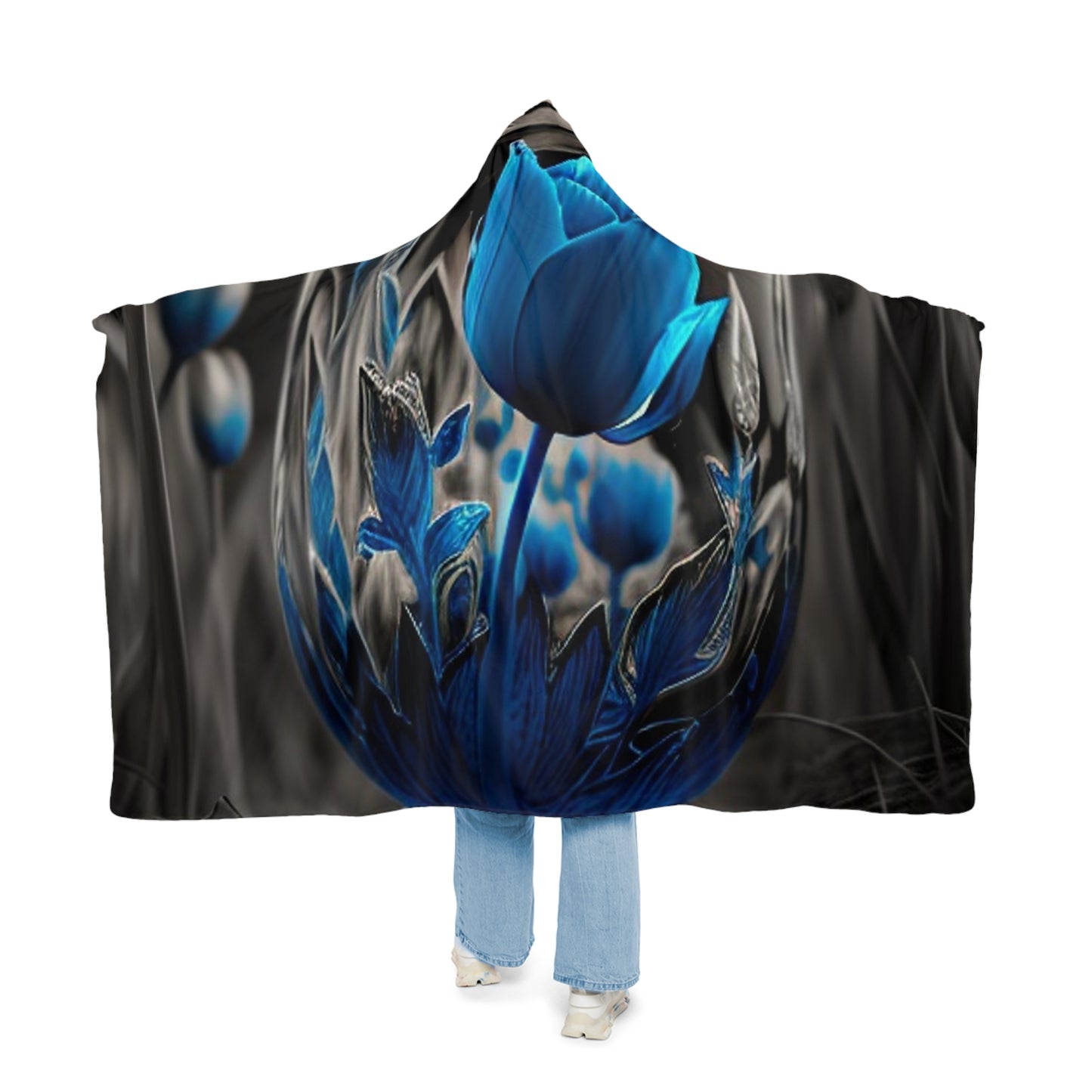 Snuggle Hooded Blanket Tulip Blue 2