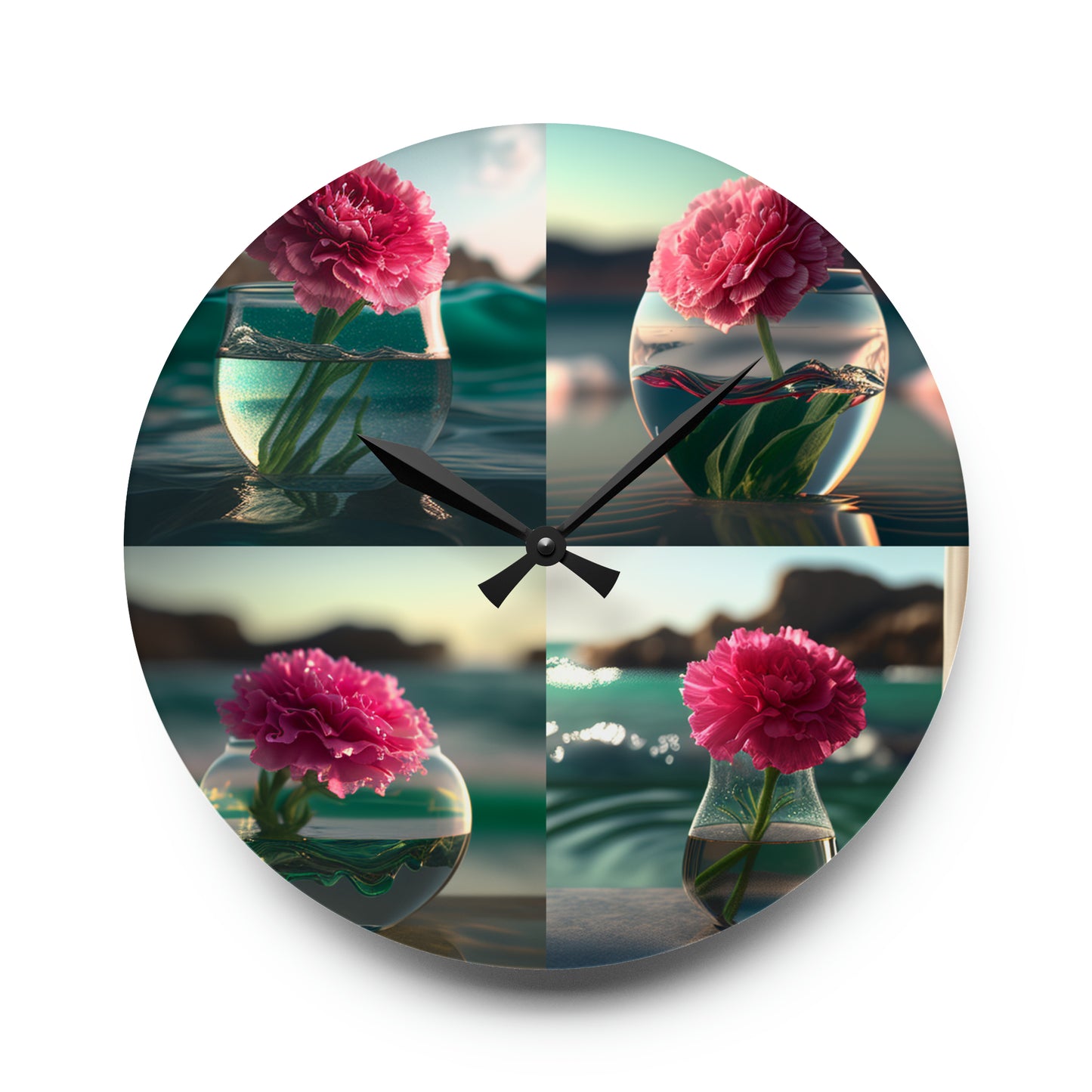 Acrylic Wall Clock Carnation 5