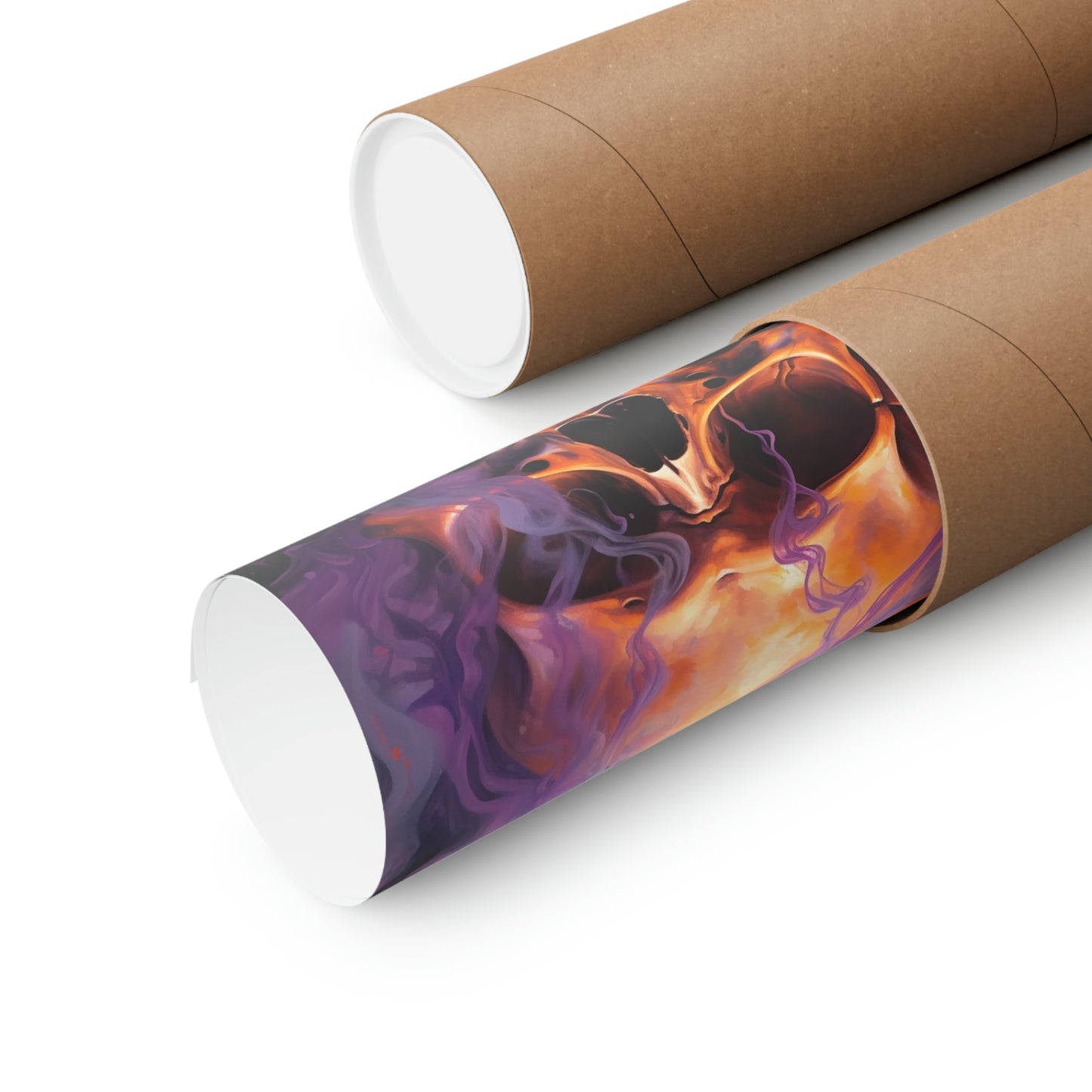 Premium Matte Vertical Posters Skull Flames 4