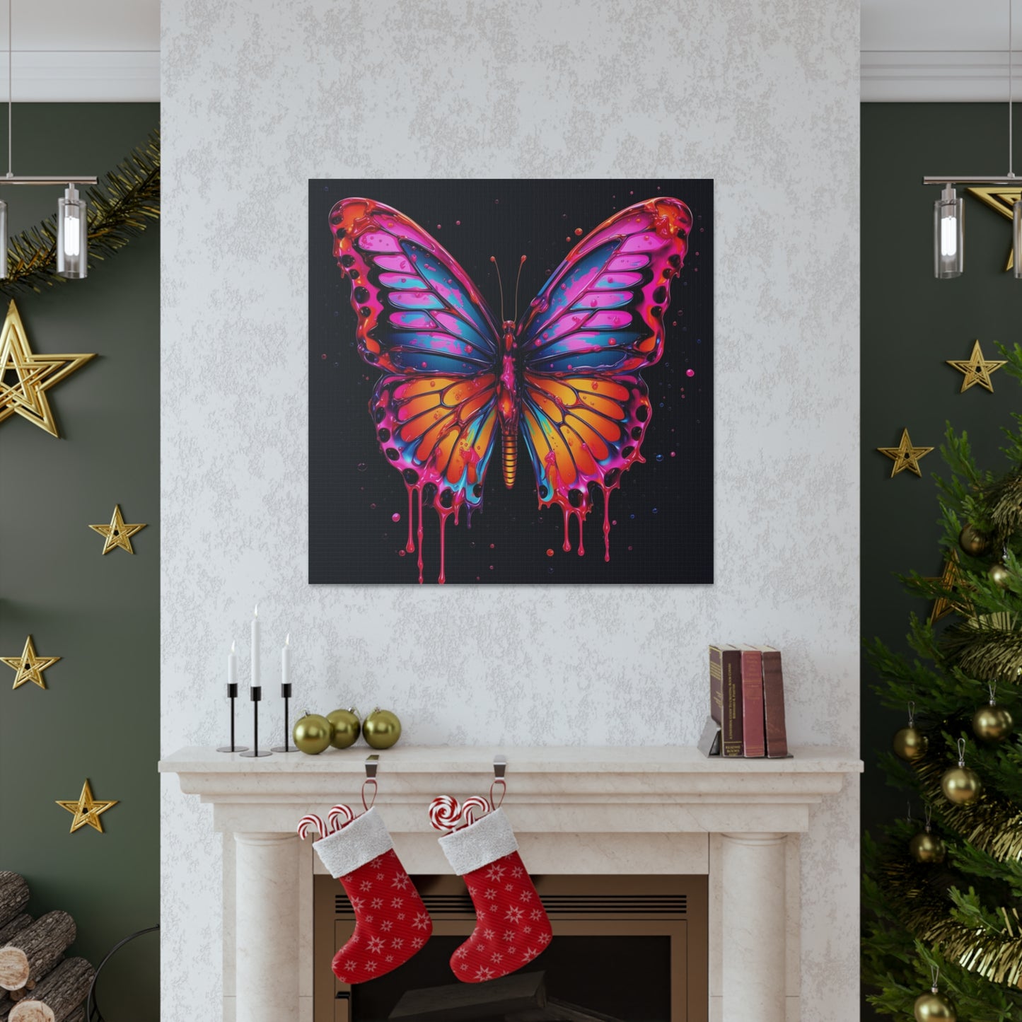 Canvas Gallery Wraps Pink Butterfly Flair 1
