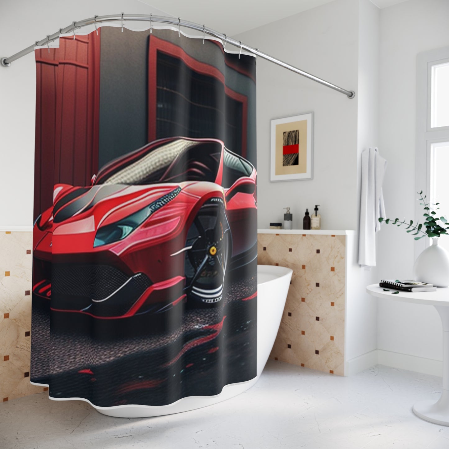 Polyester Shower Curtain Ferrari Hyper 1
