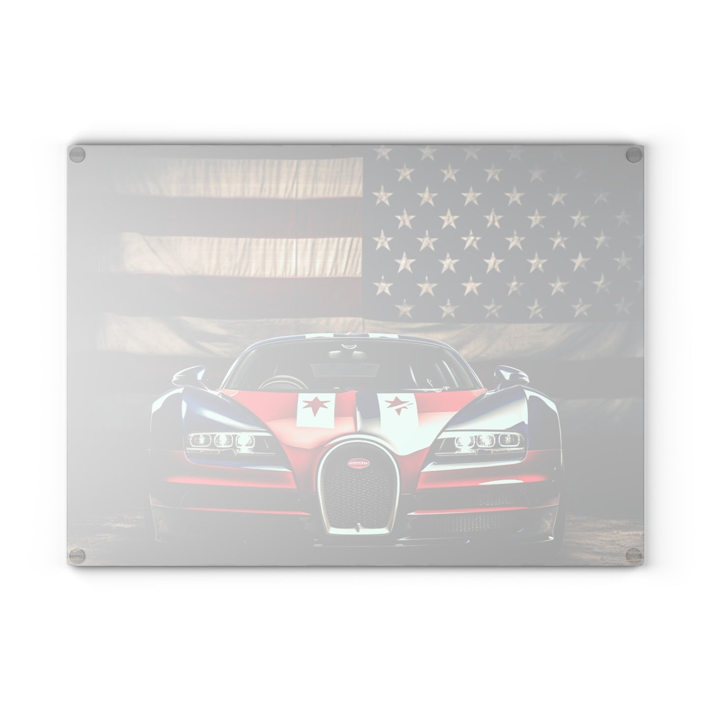 Glass Cutting Board Bugatti American Flag 3