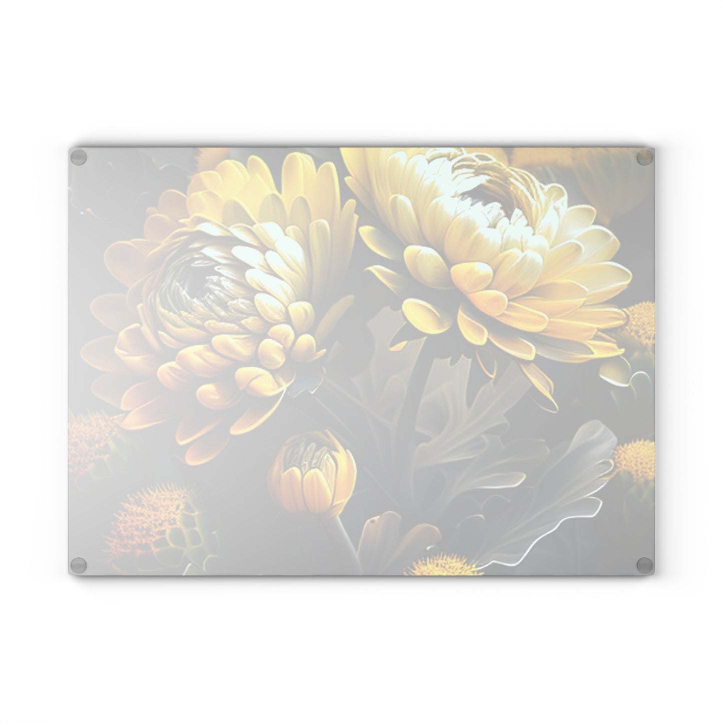 Glass Cutting Board Yellow Hermosas Flores Amarillas 2