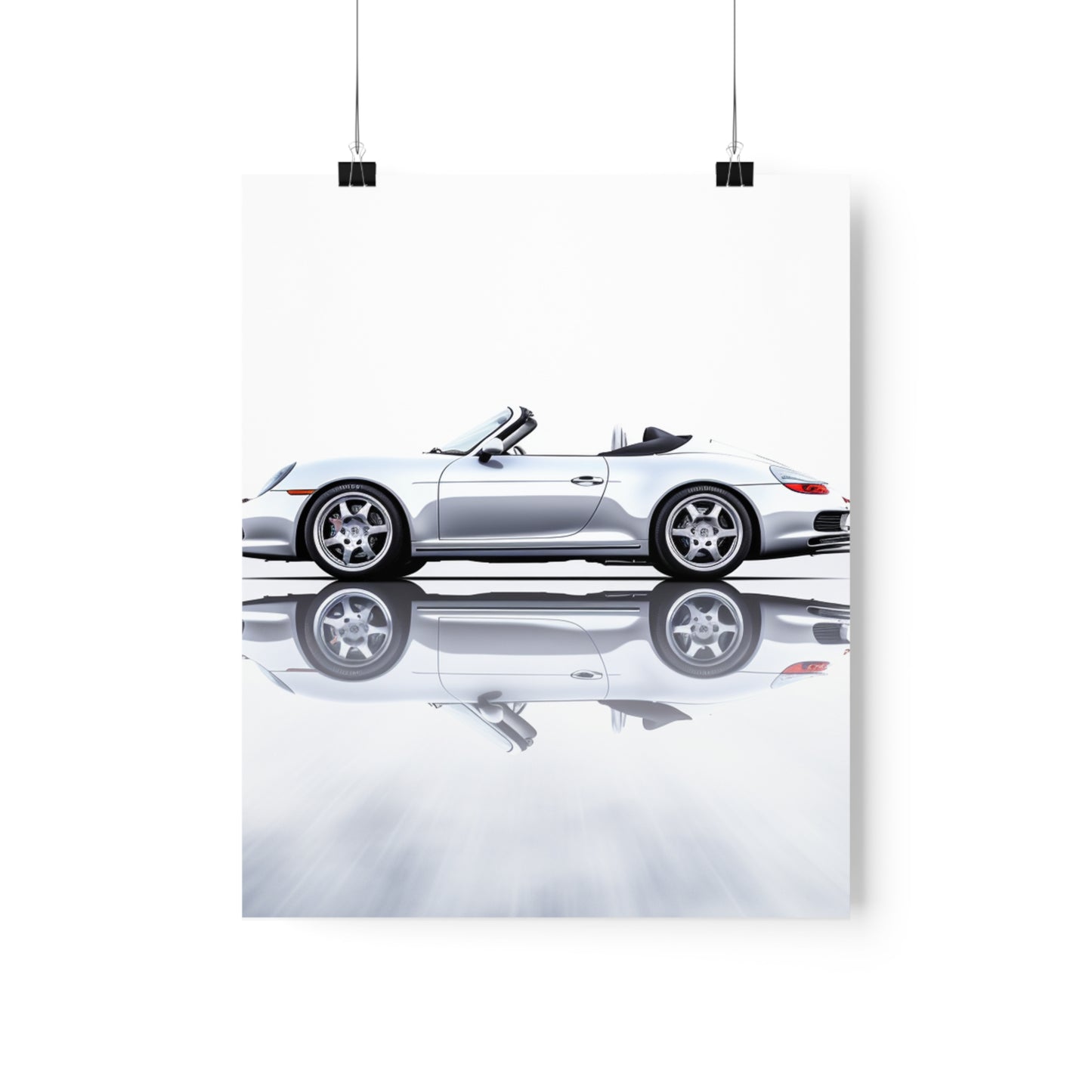 Premium Matte Vertical Posters 911 Speedster on water 3