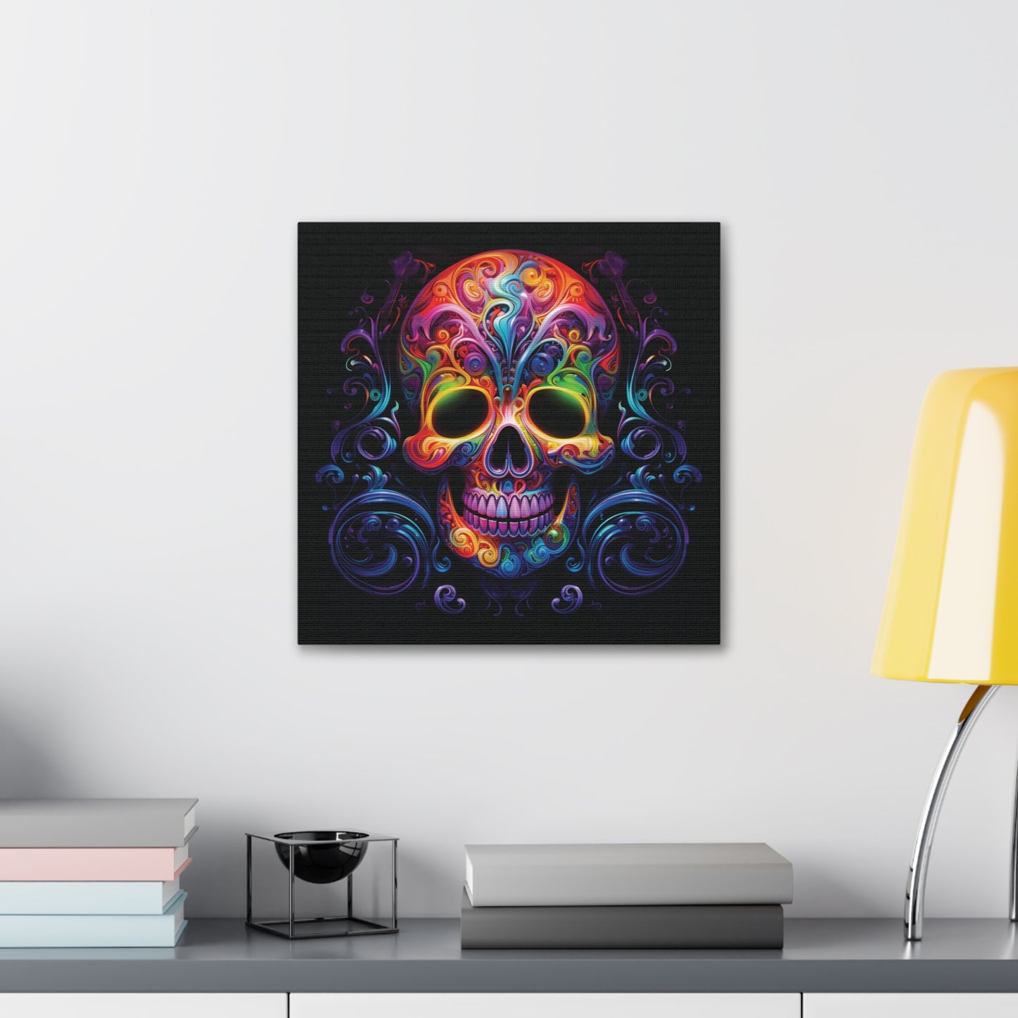 Canvas Gallery Wraps Macro Skull Color 2