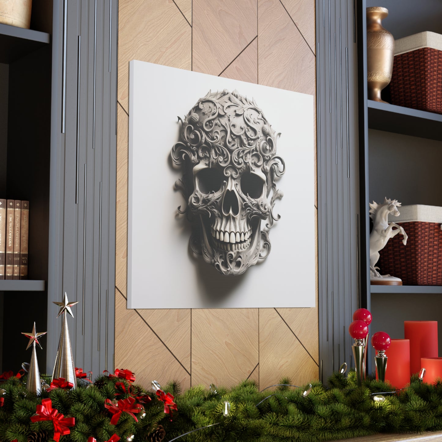 Canvas Gallery Wraps Skull Treble Clef 2