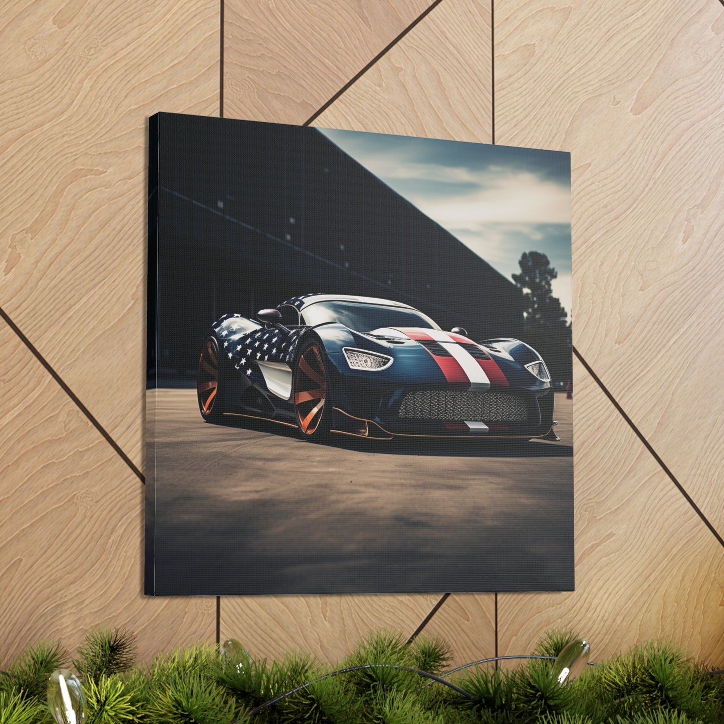 Canvas Gallery Wraps Bugatti Flag American 2