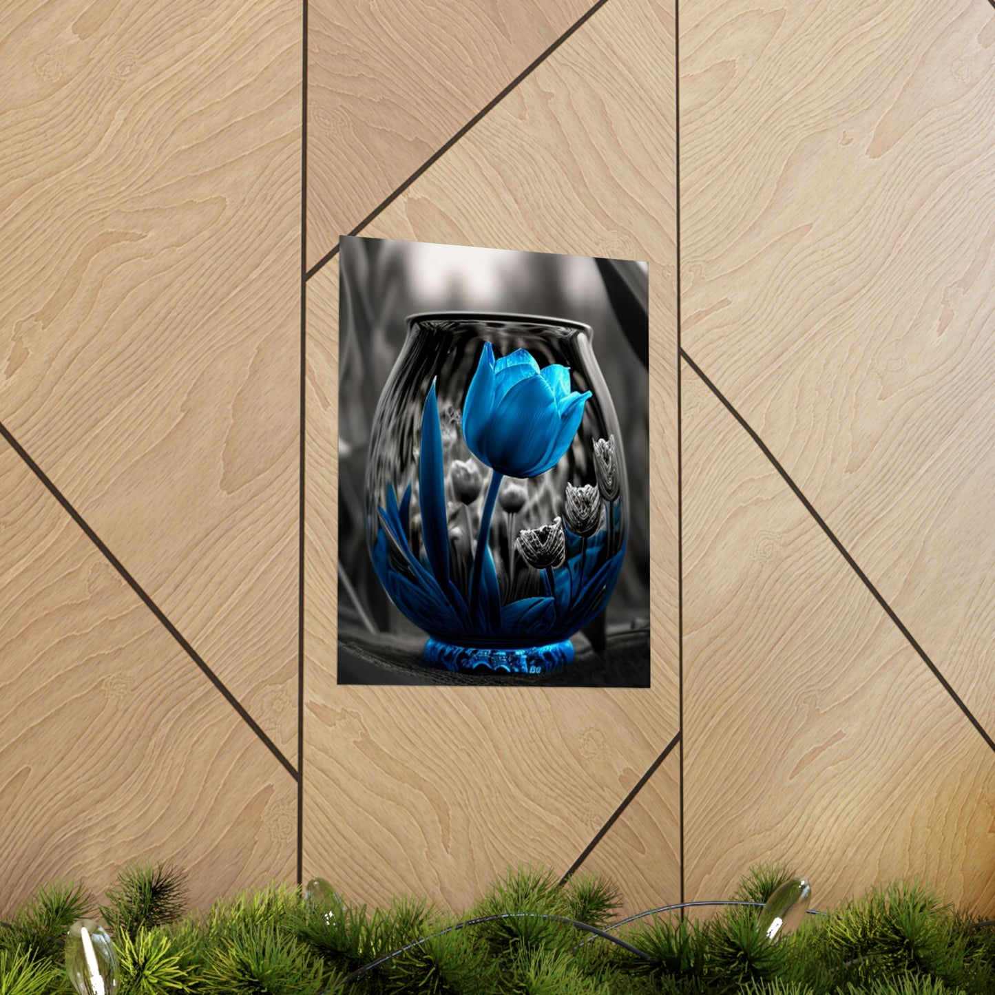 Premium Matte Vertical Posters Tulip Blue 4