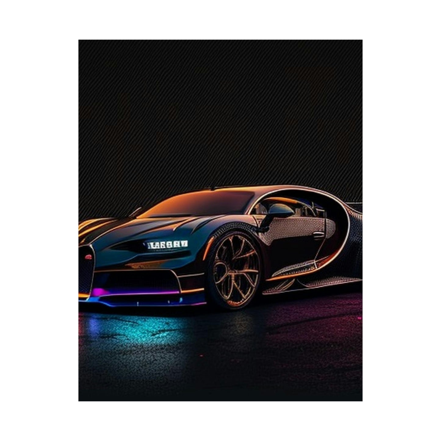 Premium Matte Vertical Posters Bugatti Chiron Super 4