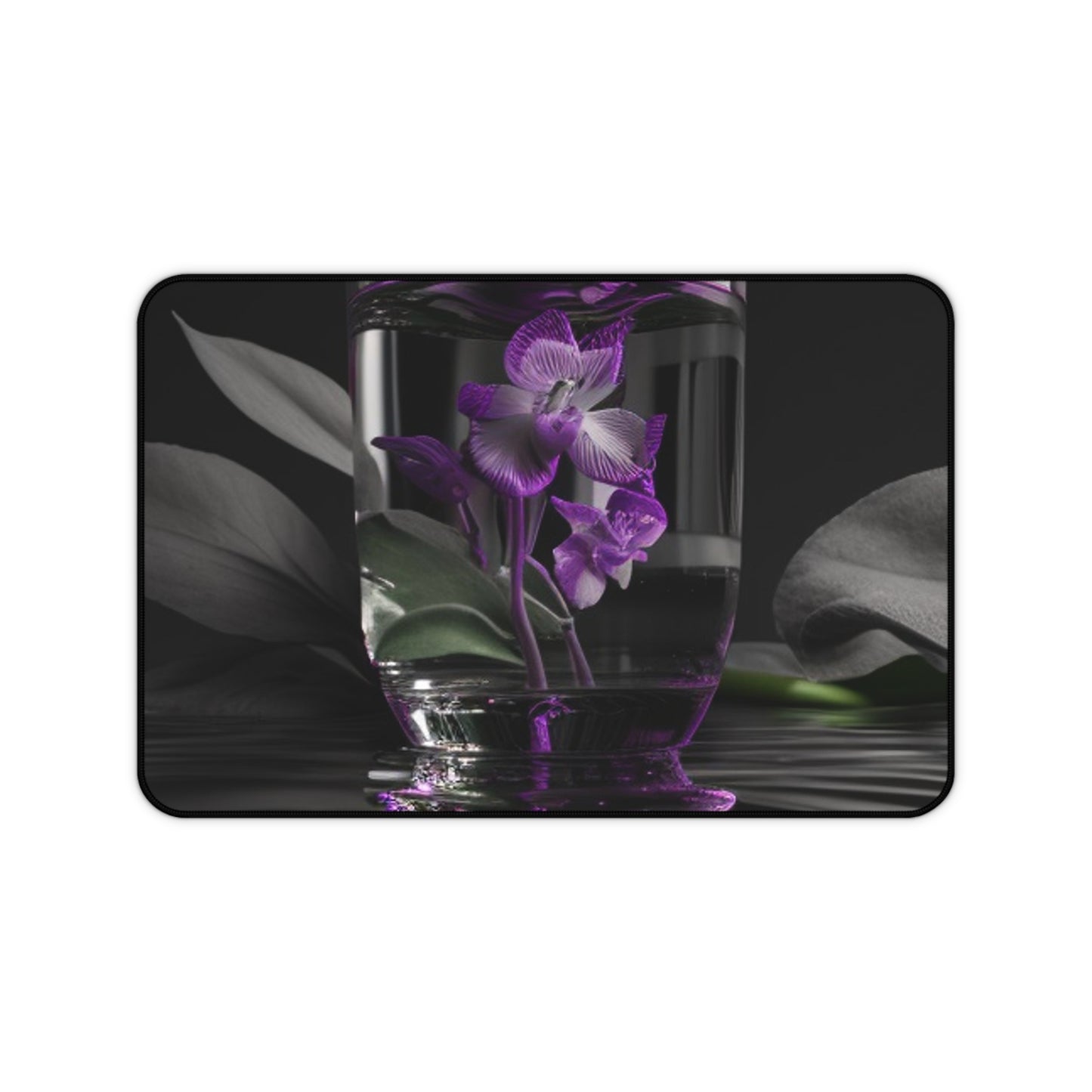 Desk Mat Purple Orchid Glass vase 1