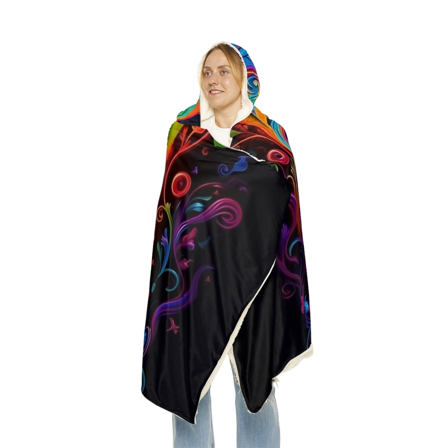 Snuggle Hooded Blanket Macro Skull Color 4