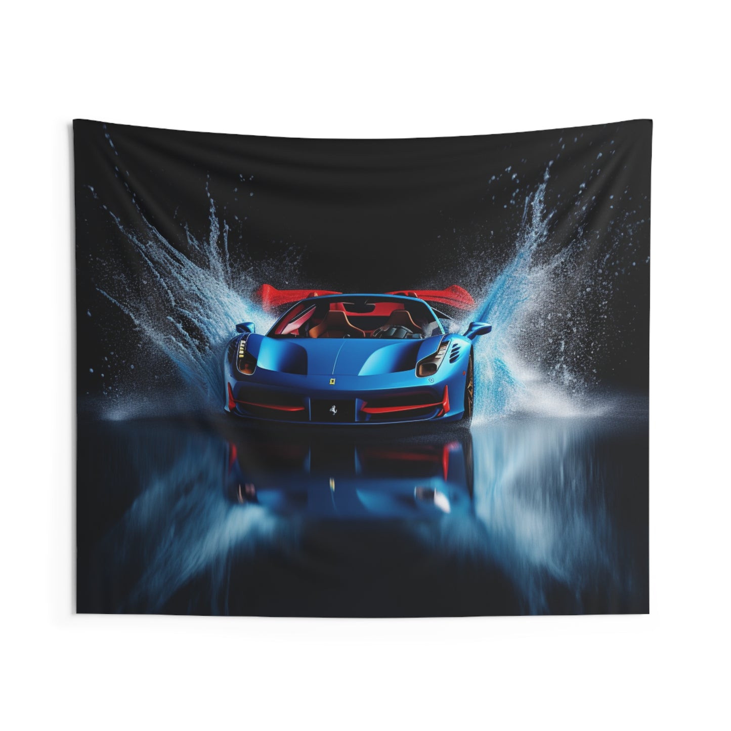 Indoor Wall Tapestries Ferrari Water Splash 1