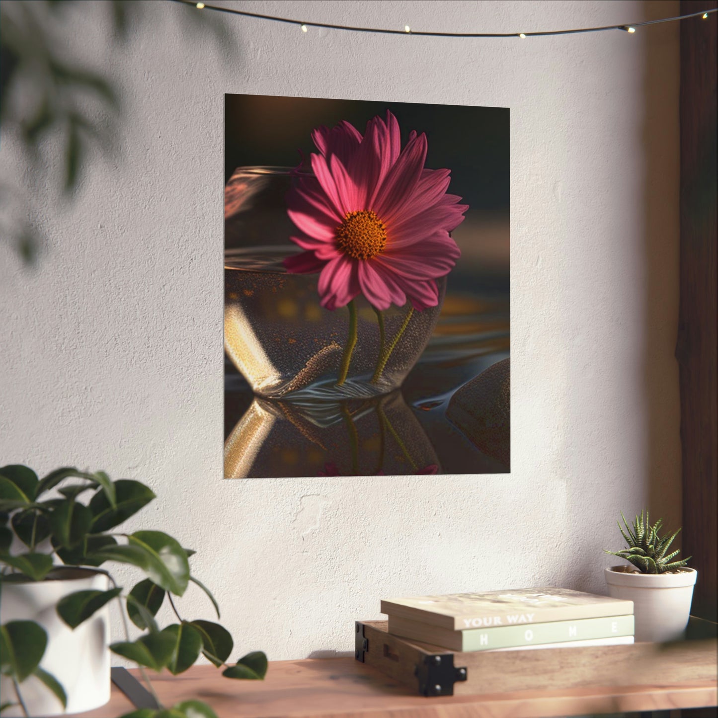 Premium Matte Vertical Posters Pink Daisy 4