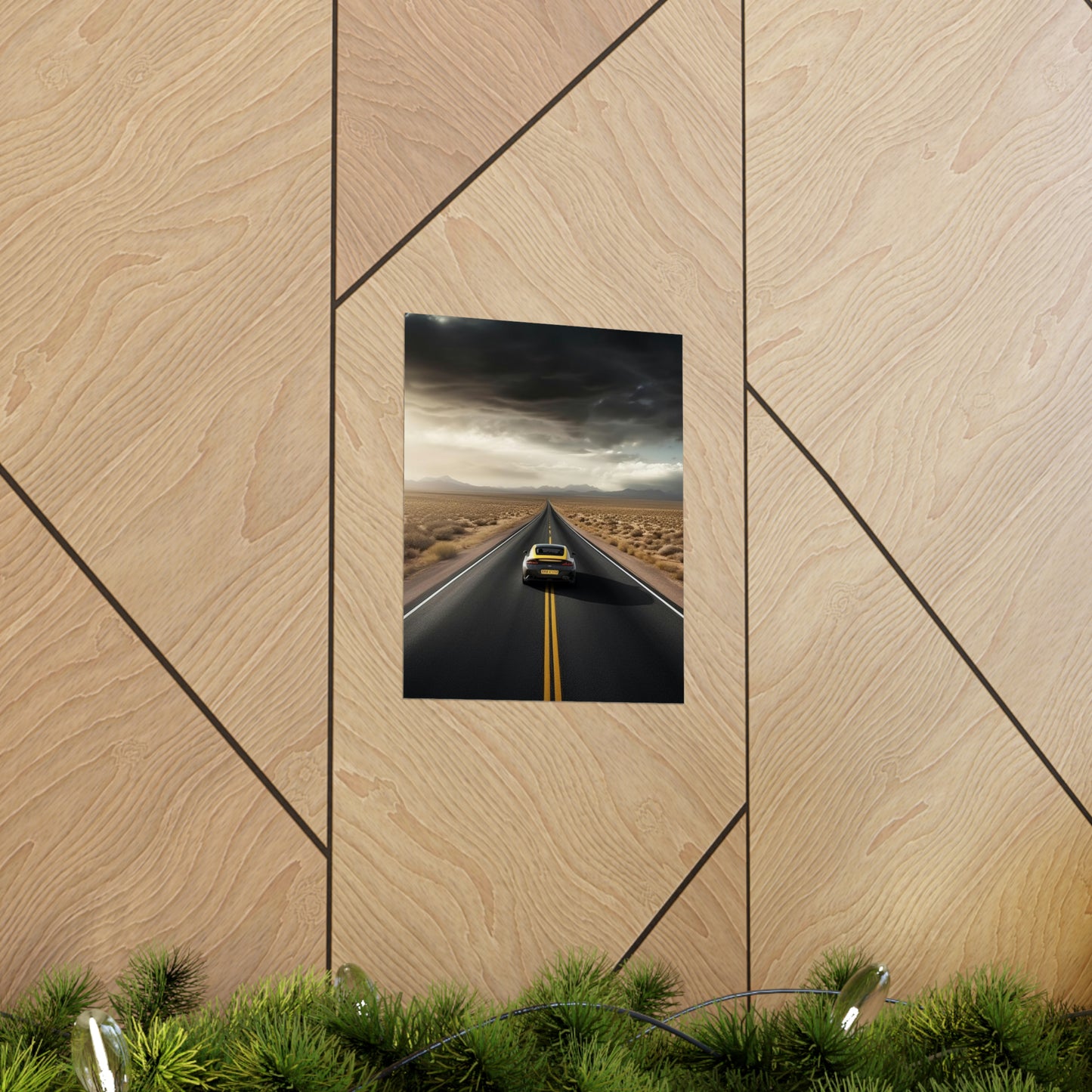 Premium Matte Vertical Posters Ferrari Road 2