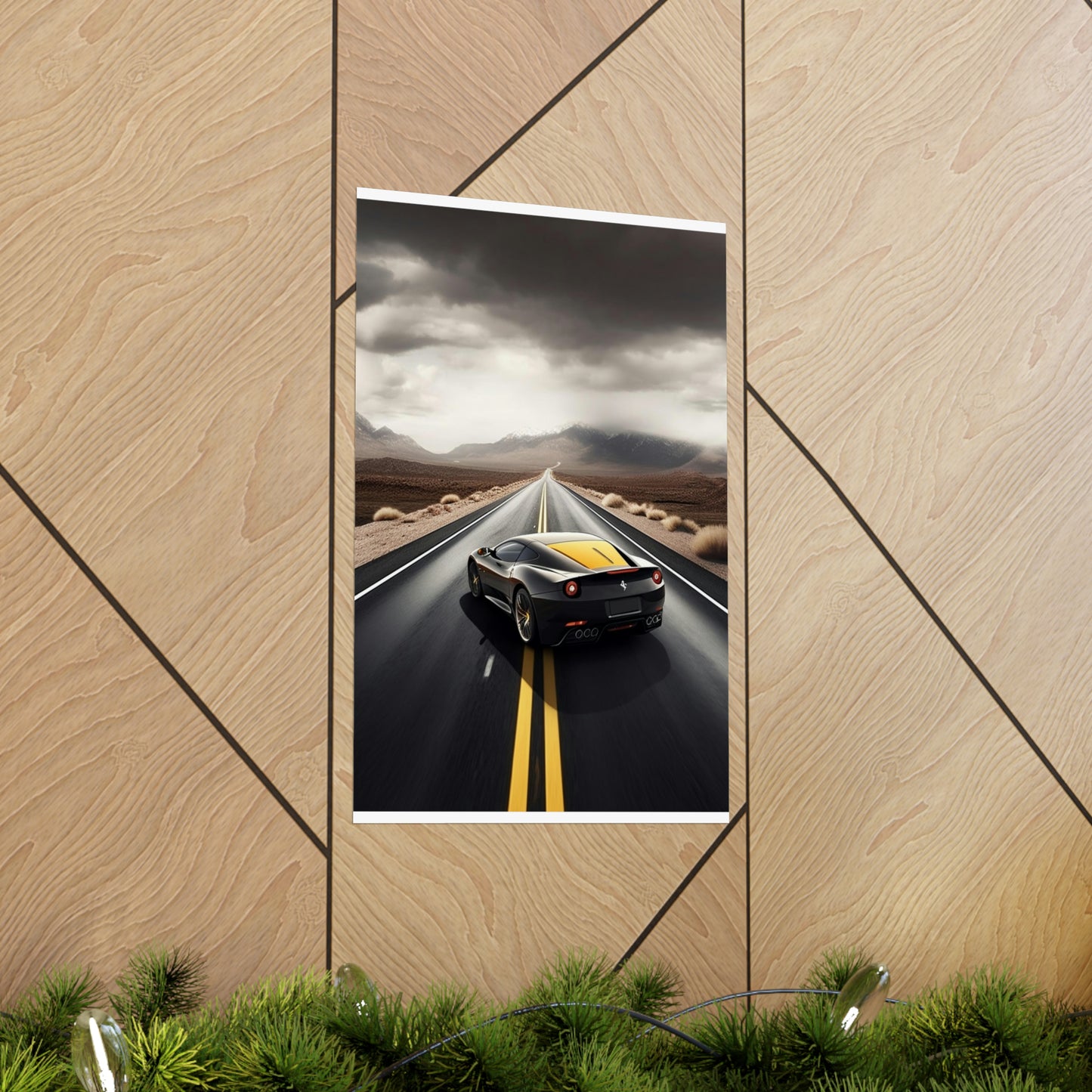 Premium Matte Vertical Posters Ferrari Road 4