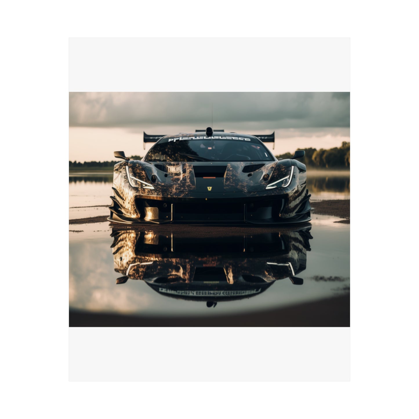 Premium Matte Vertical Posters Ferrari Lake 3